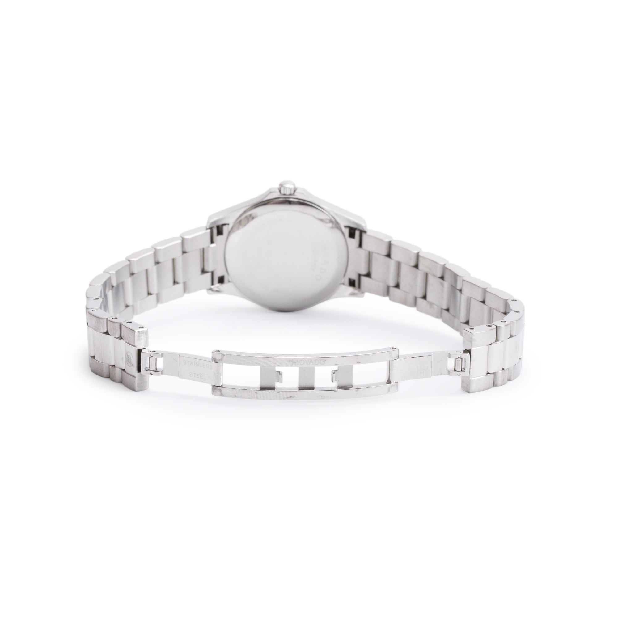 Movado Stainless Steel Diamond Dial Masino 26 MM Quartz Watch