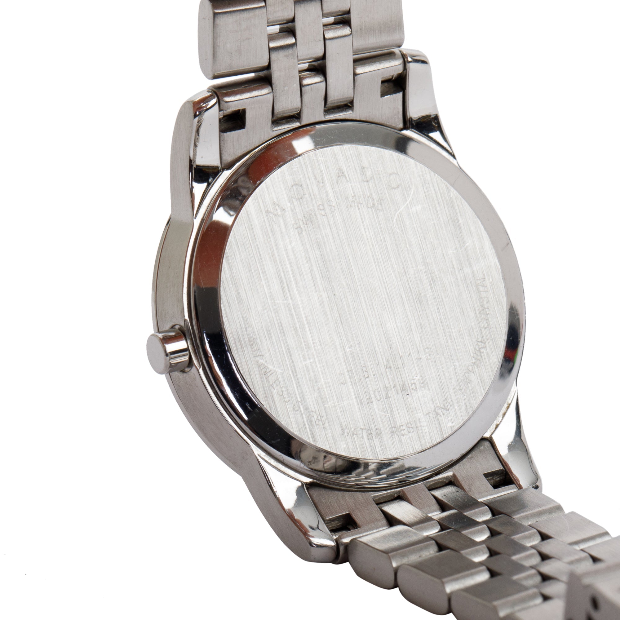 Movado Stainless Steel Museum 28 MM Watch w/ Mother of Pearl Diamond Dial w/ Box & Papers
