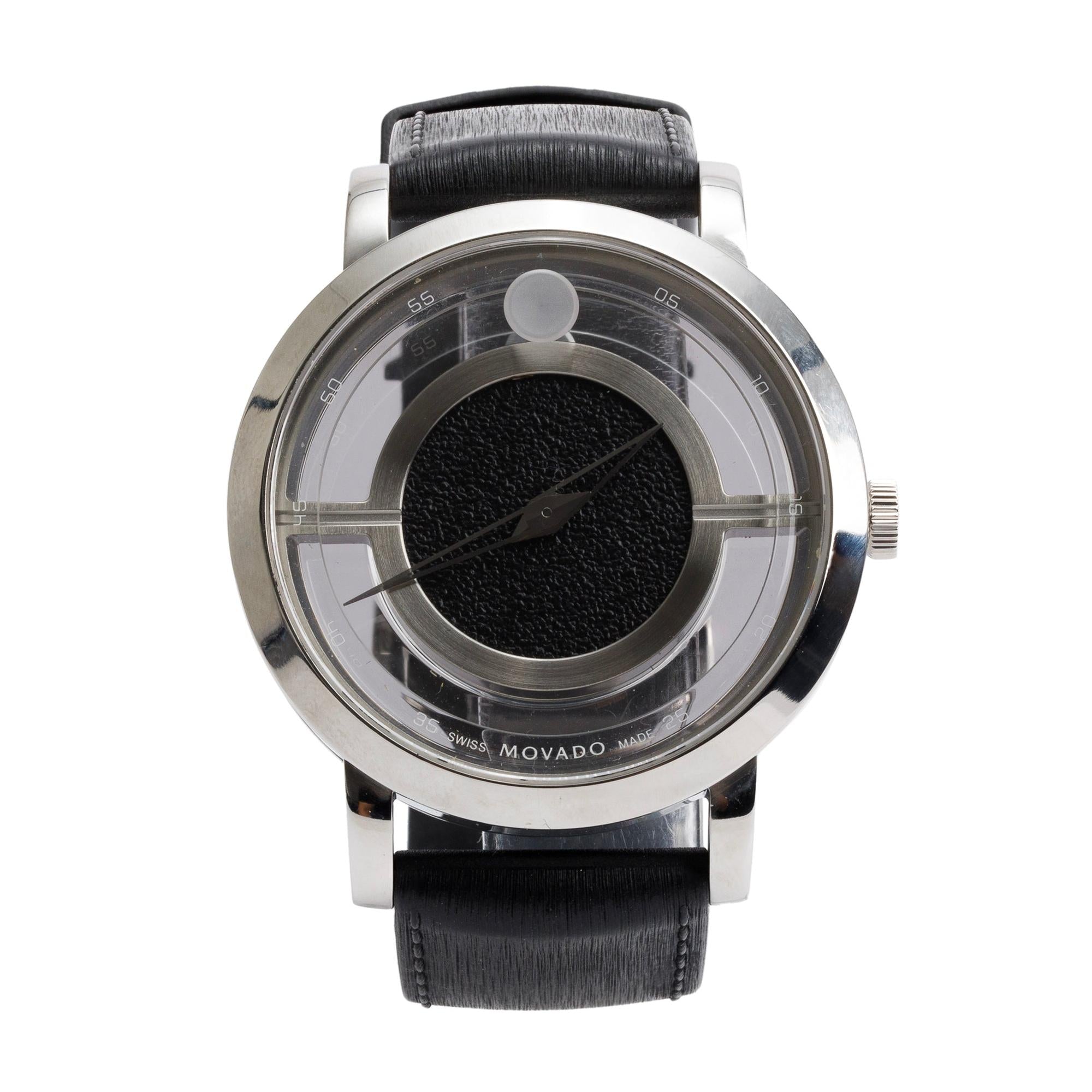 Movado Stainless Steel Museum 43 MM Quartz Watch