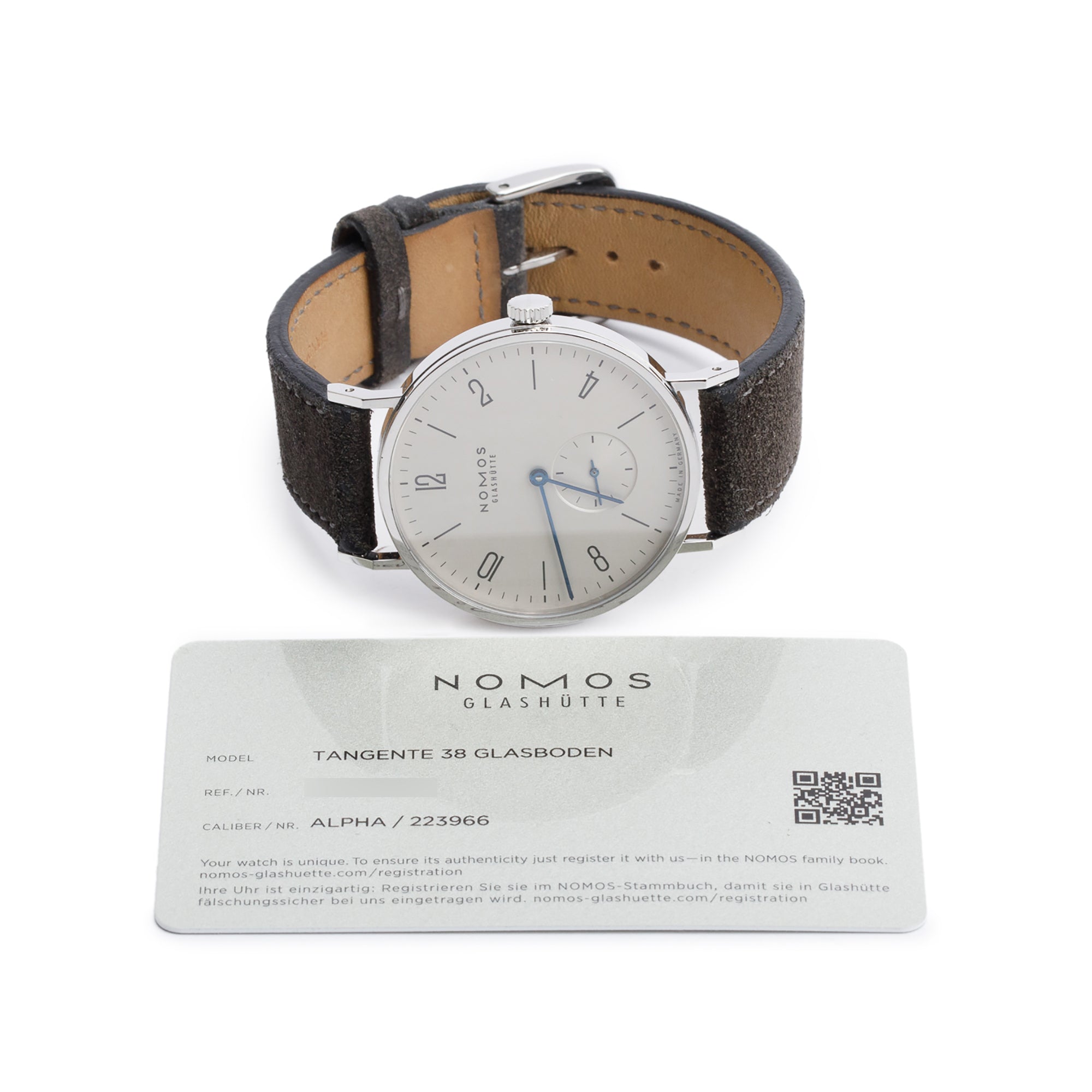 Nomos Stainless Steel Tangente 37.5 MM Manual Watch w/ Papers