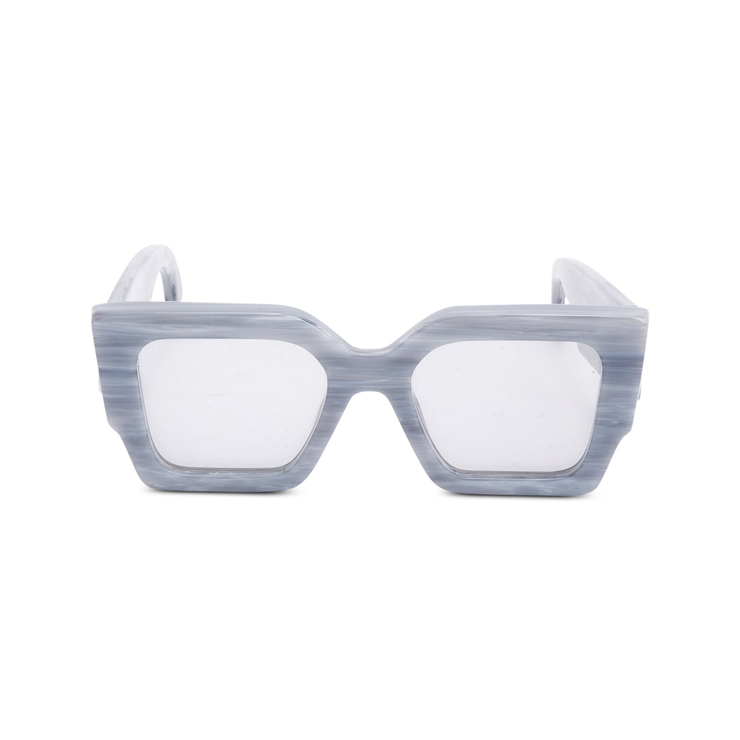 Off-White OER1003 Grey Acetate Catalina Square Sunglasses w/ Case