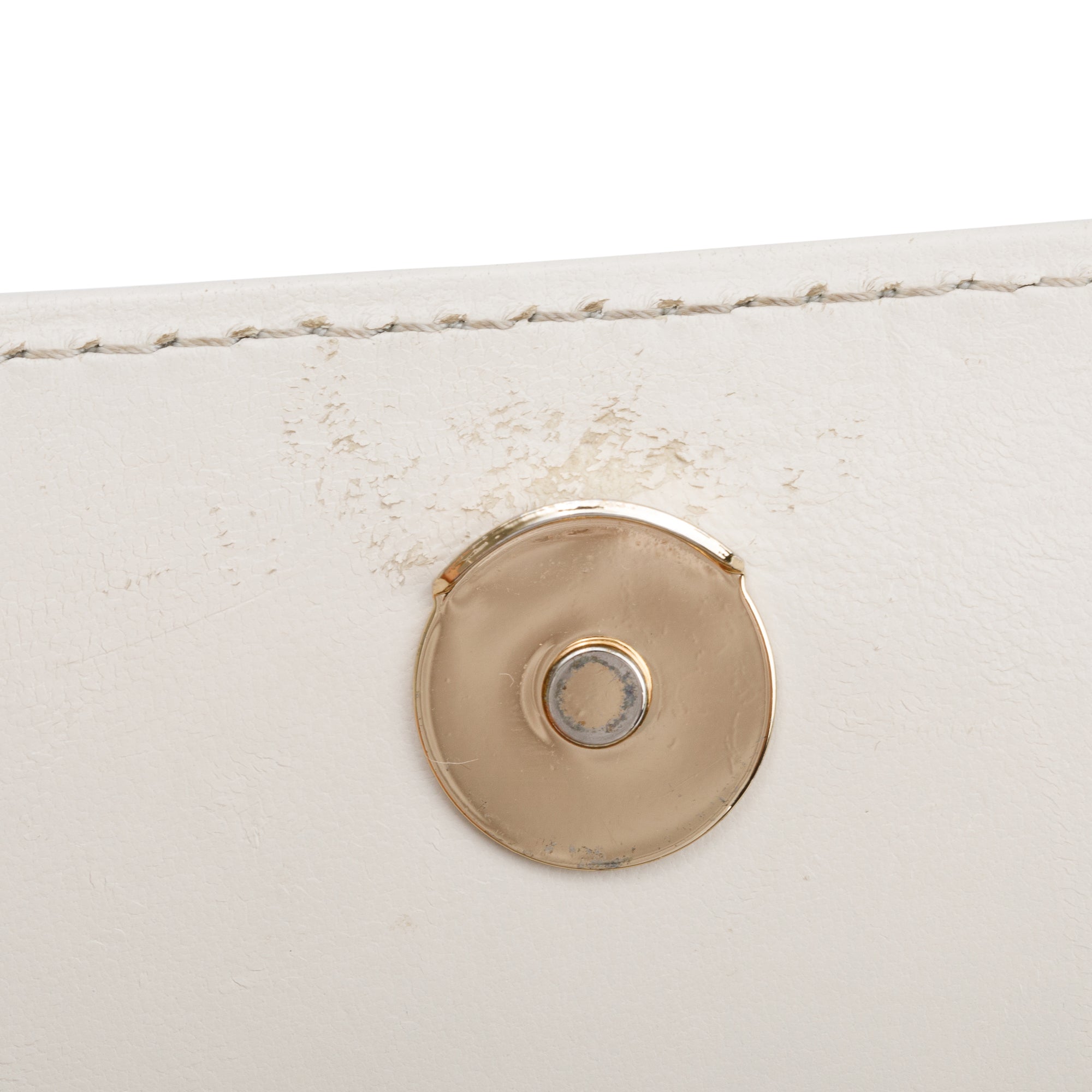 Off-White White Quilted Leather Small Jackhammer 19 Shoulder Bag w/ Box