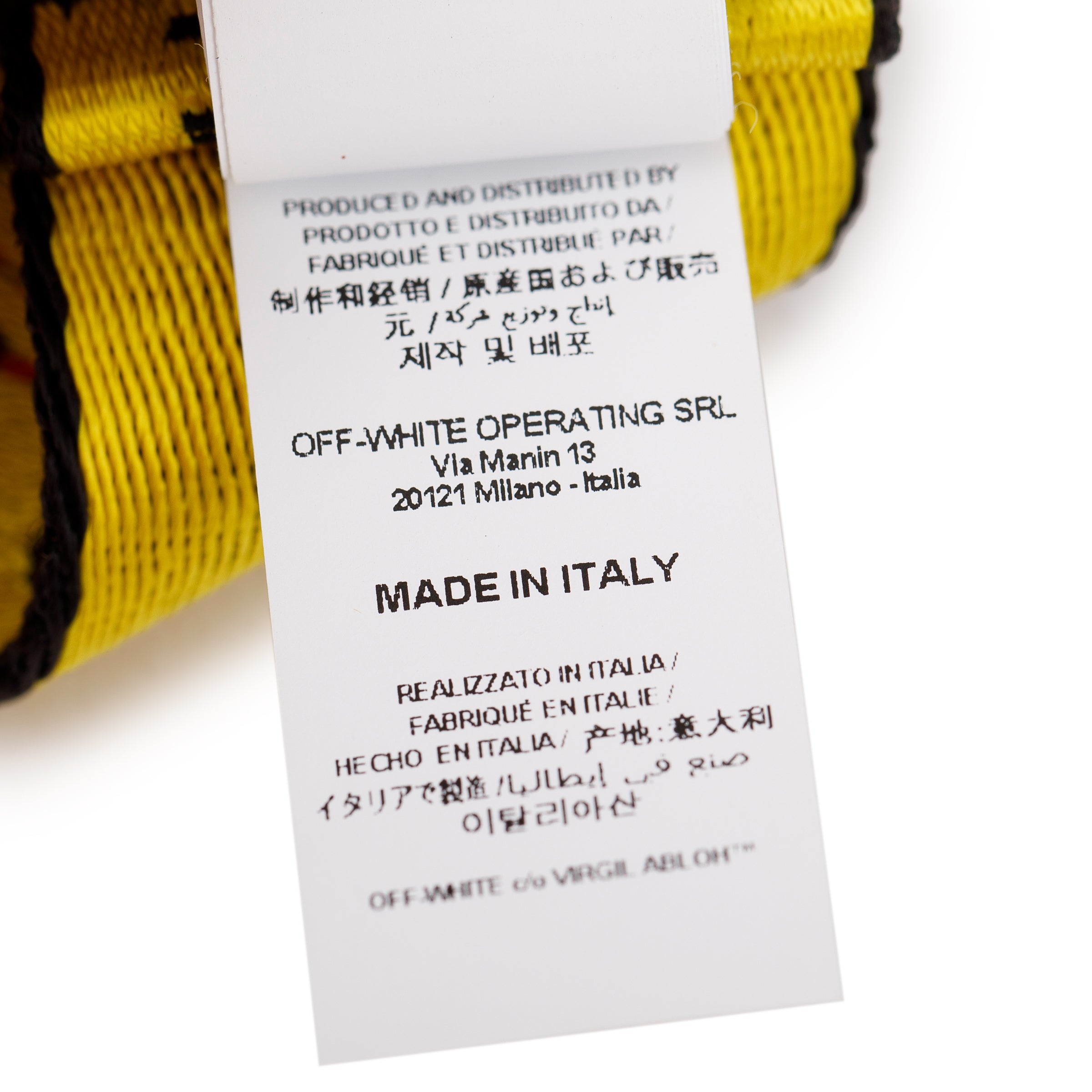 Off-White Yellow & Black Industrial Nylon Belt
