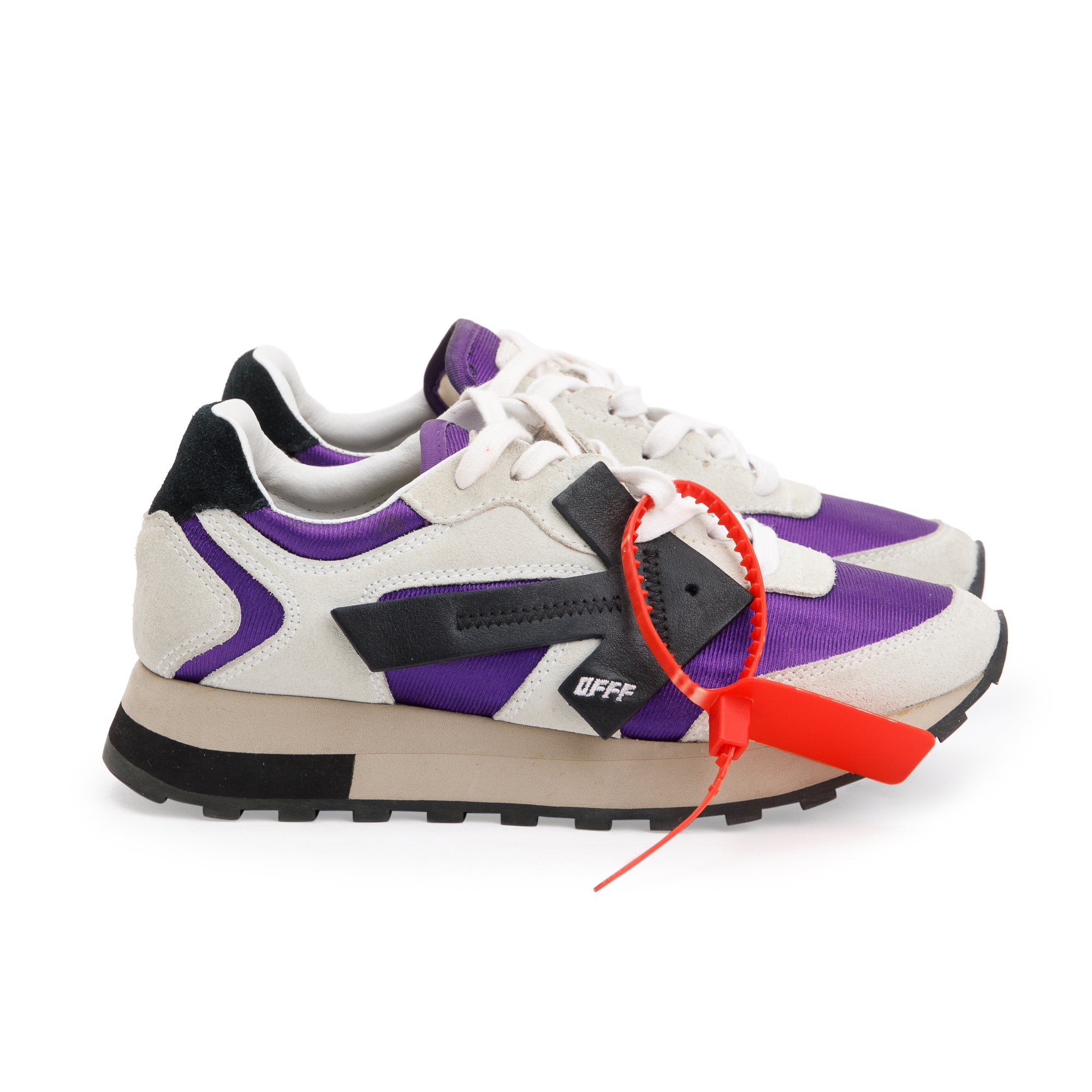 Off-White x Virgil Abloh White Purple Suede Rubber HG Runner