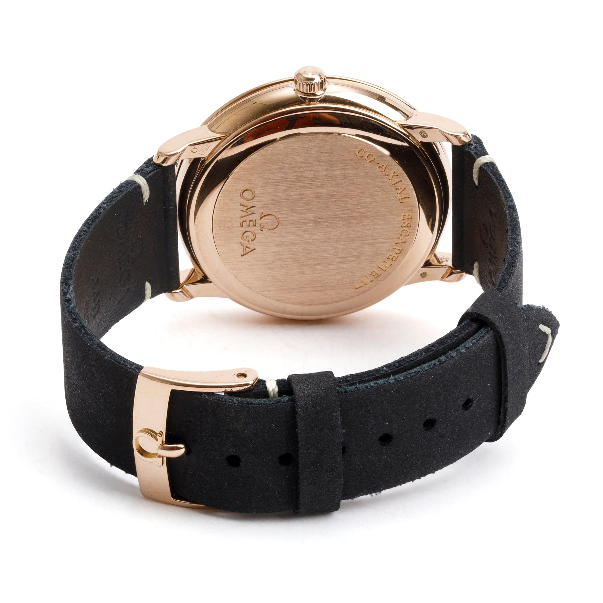 Omega 18k Rose Gold De Ville Prestige 36.5 MM Automatic Watch