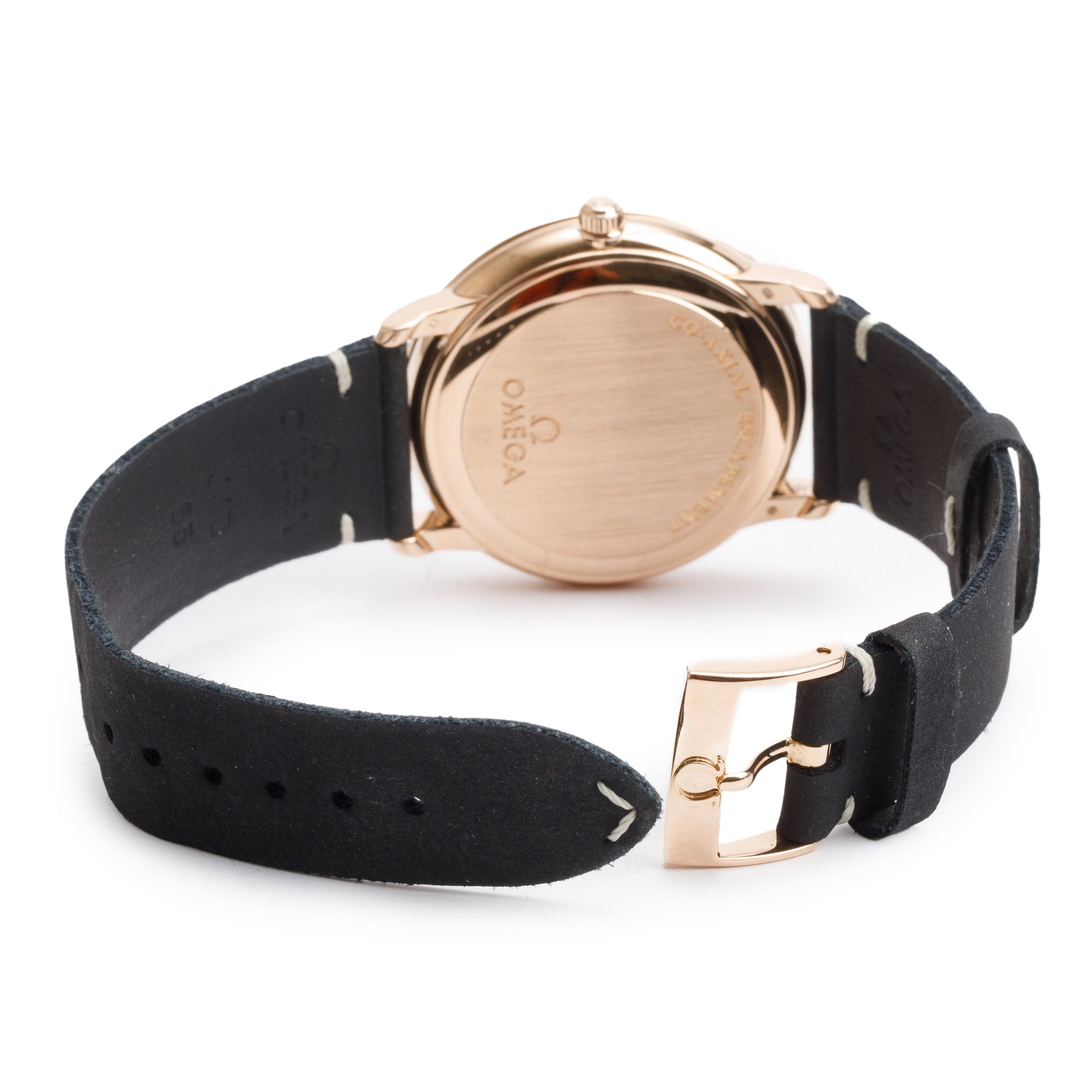 Omega 18k Rose Gold De Ville Prestige 36.5 MM Automatic Watch