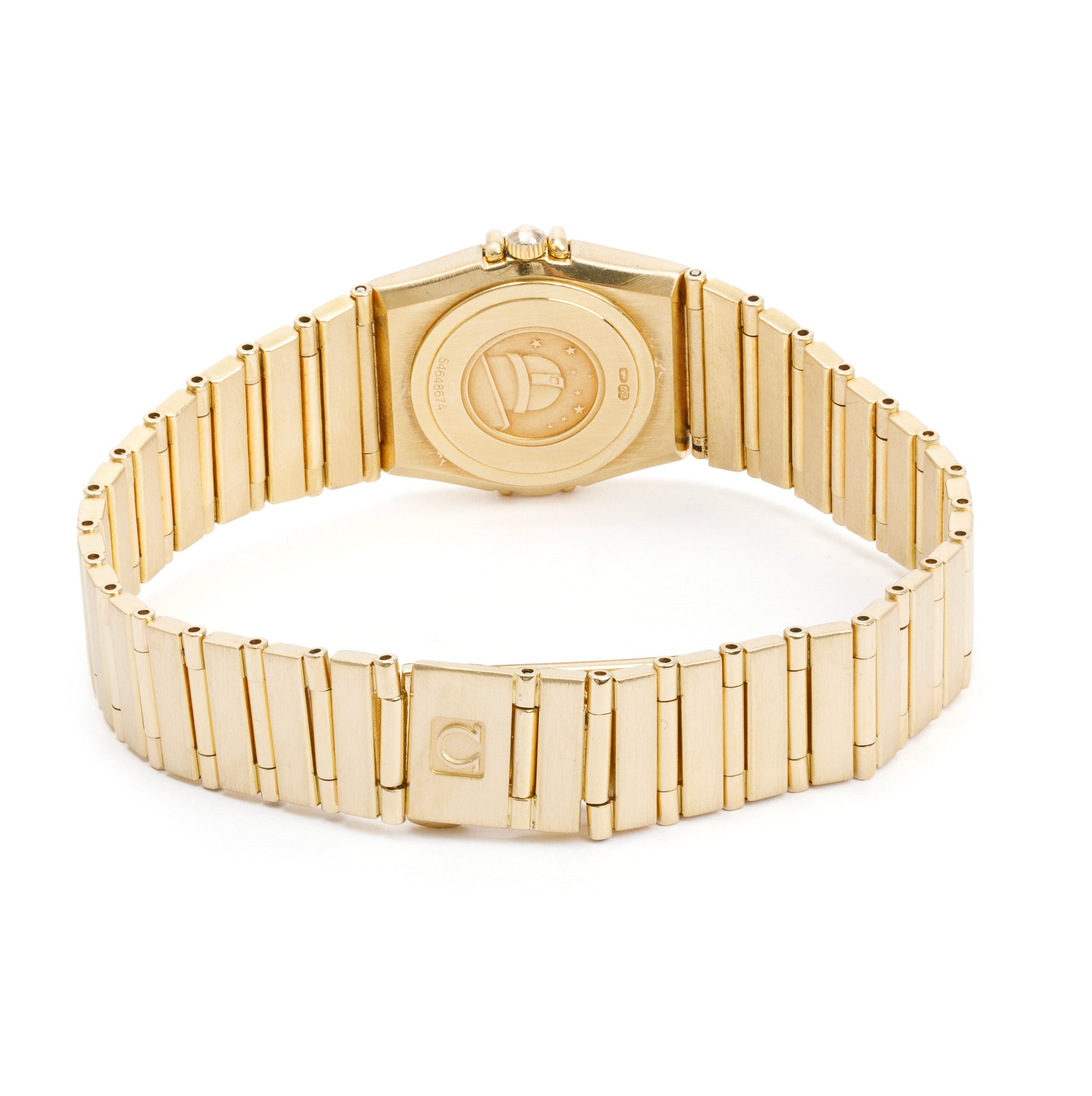 Omega 18k Yellow Gold Constellation 23 MM Diamond Bezel & Dial Watch