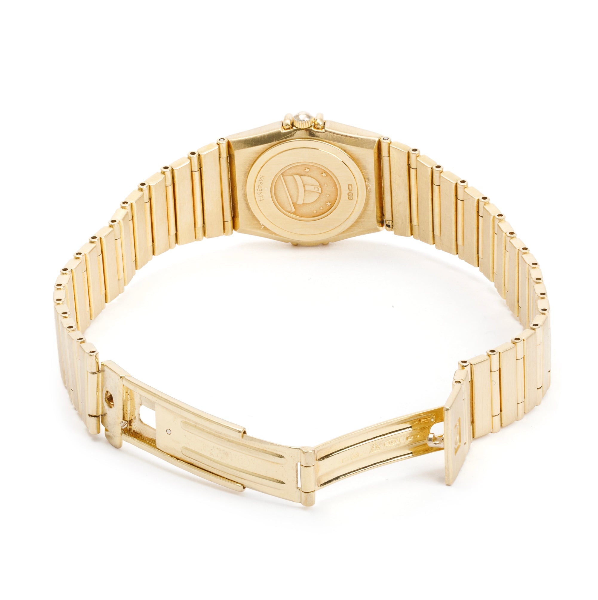 Omega 18k Yellow Gold Constellation 23 MM Diamond Bezel & Dial Watch