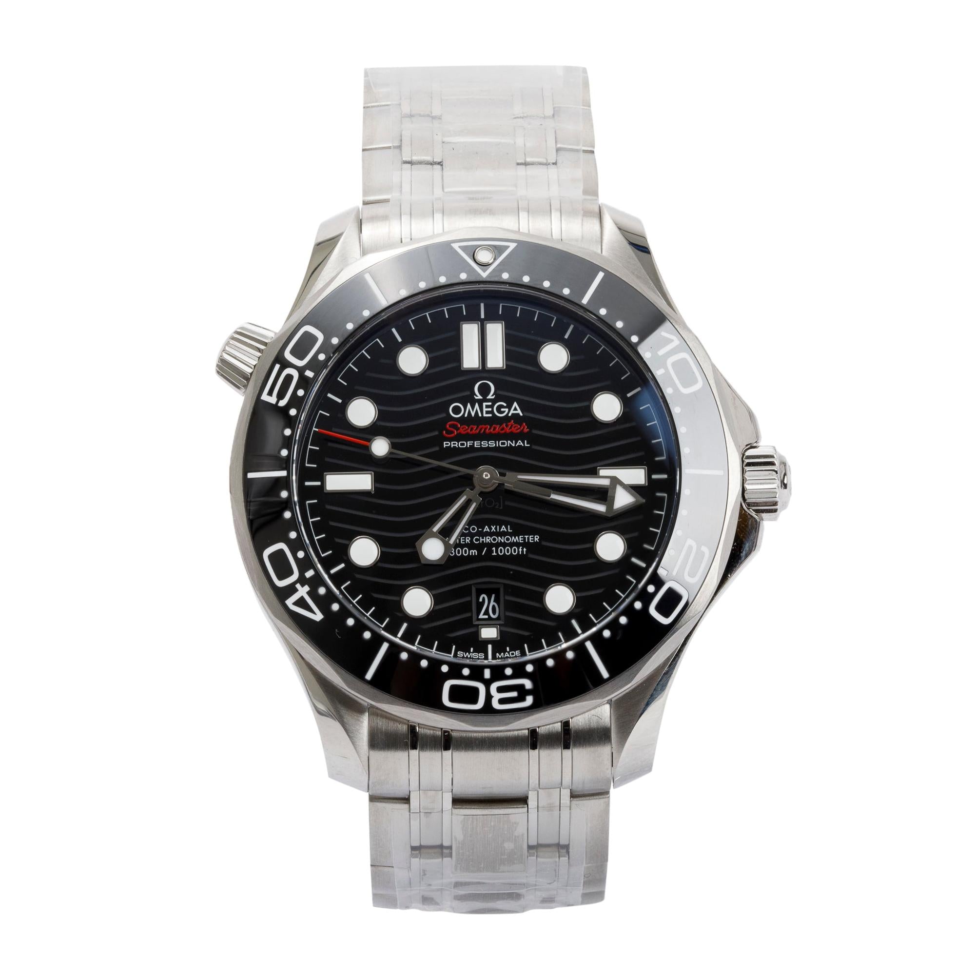 Omega 2022 Stainless Steel Seamaster Diver 300M Co-Axial Chronometer 42 MM Watch w/ Box & Papers