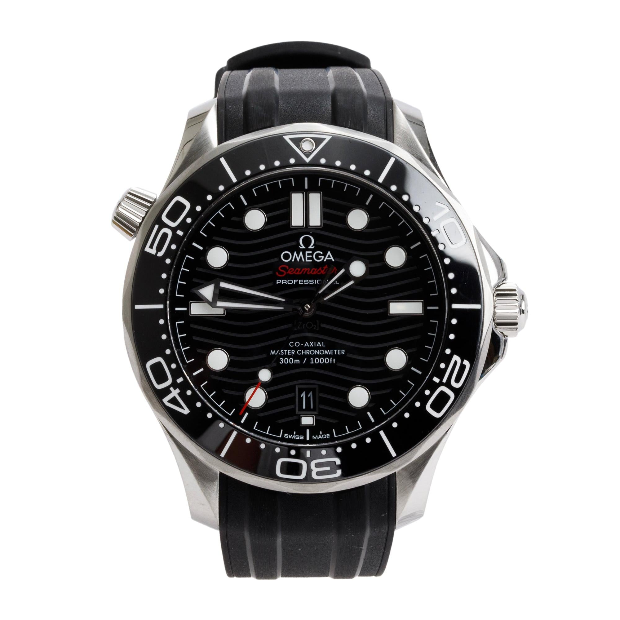 Omega 2022 Stainless Steel Seamaster Diver 300M Master Co-Axial Chronometer 42 MM Watch w/ Box & Papers