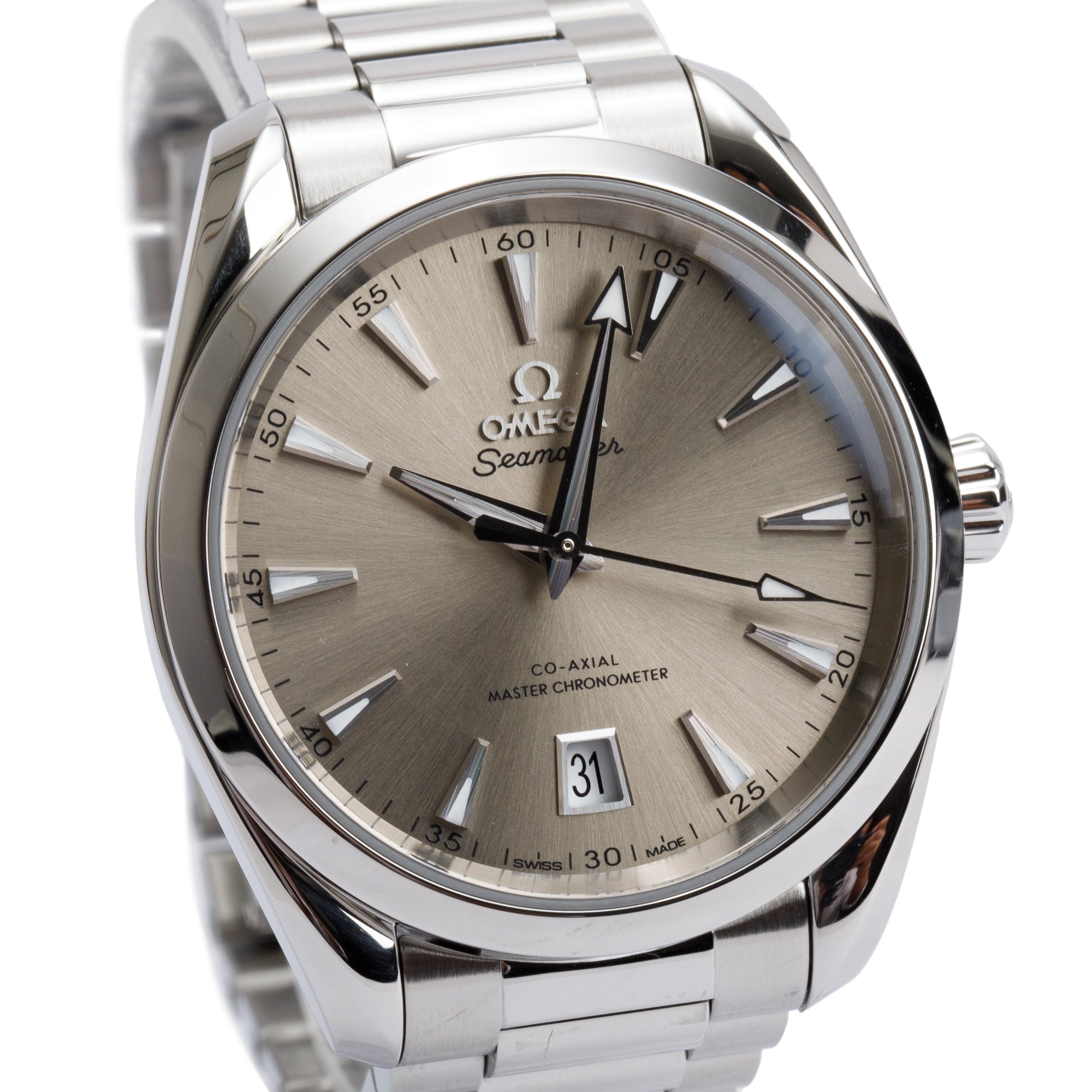 Omega 2024 Stainless Steel Seamaster Aqua Terra Shades Co-Axial Master Chronometer 38 MM Automatic Watch w/ Box & Papers
