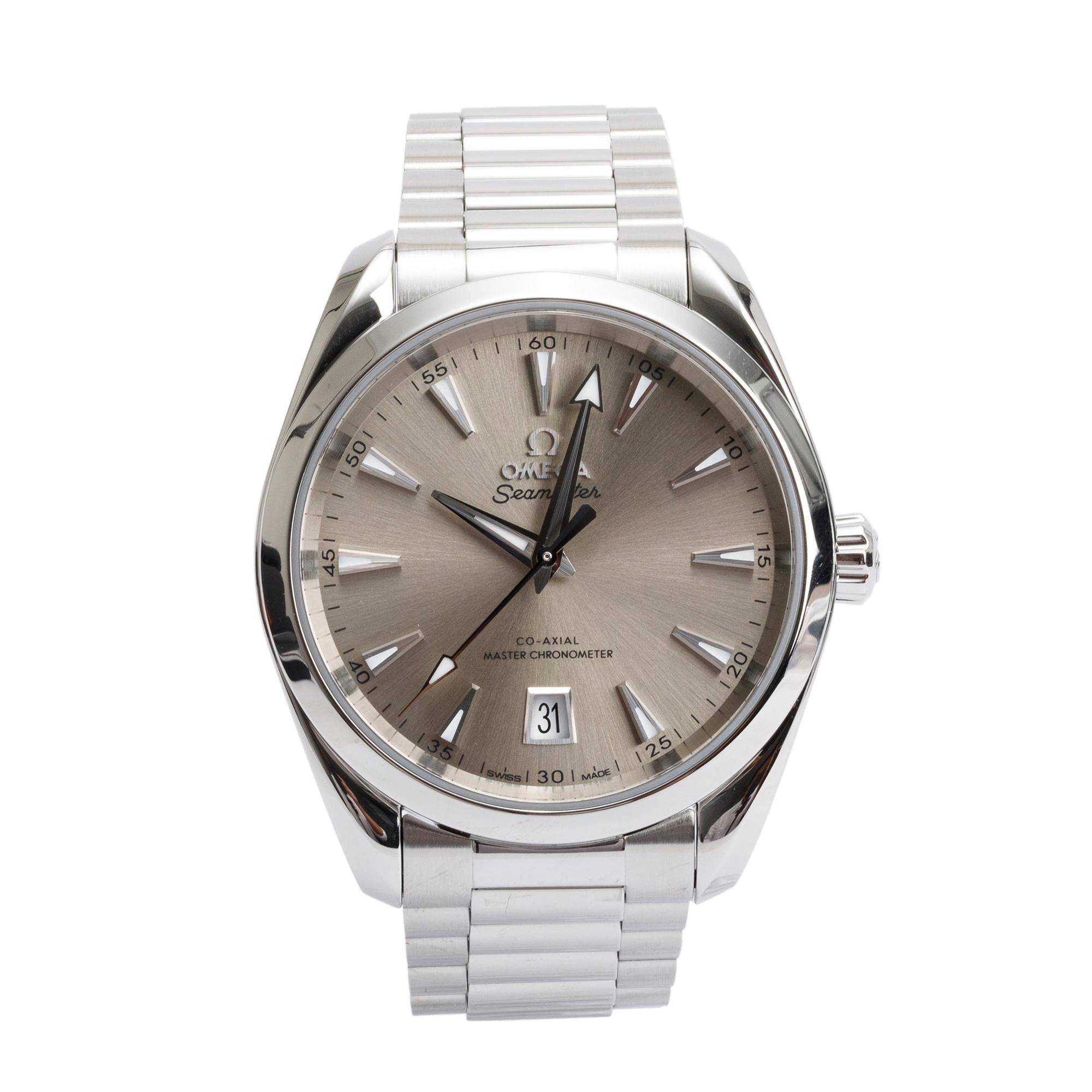 Omega 2024 Stainless Steel Seamaster Aqua Terra Shades Co-Axial Master Chronometer 38 MM Automatic Watch w/ Box & Papers