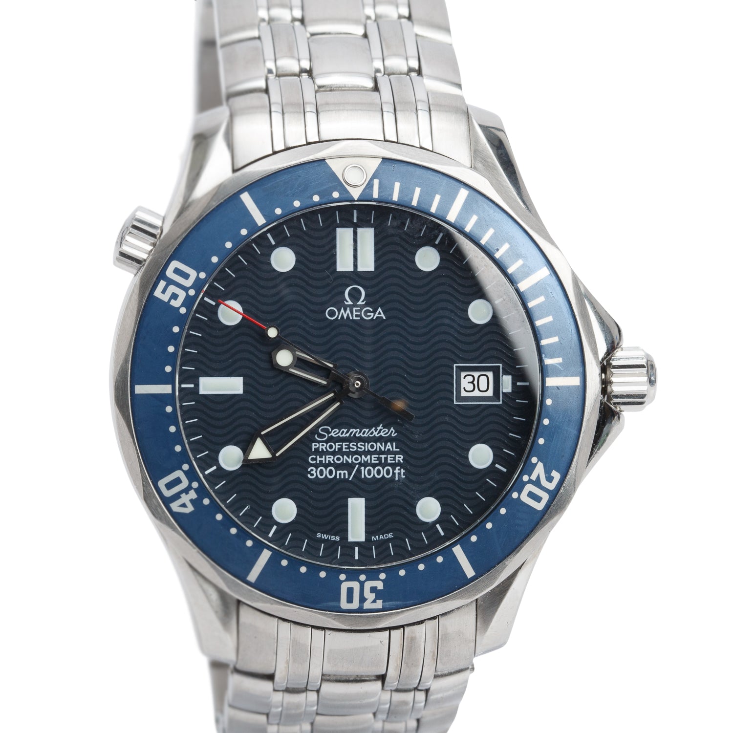 Omega Stainless Steel Seamaster 300M Professional Chronometer 41 MM Automatic Watch Blue Dial