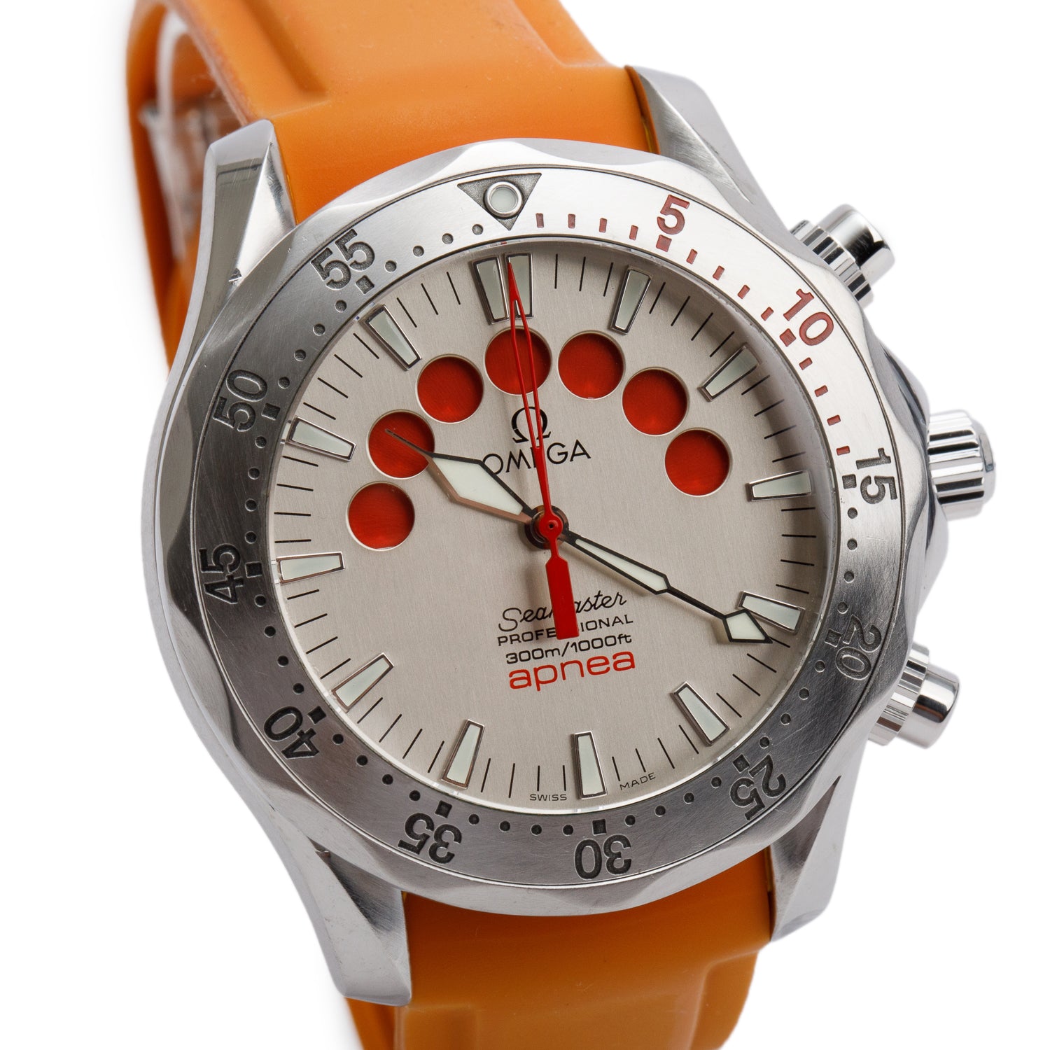 Omega Stainless Steel Seamaster Apnea 41.5 MM Automatic Chronograph Watch w/ Papers