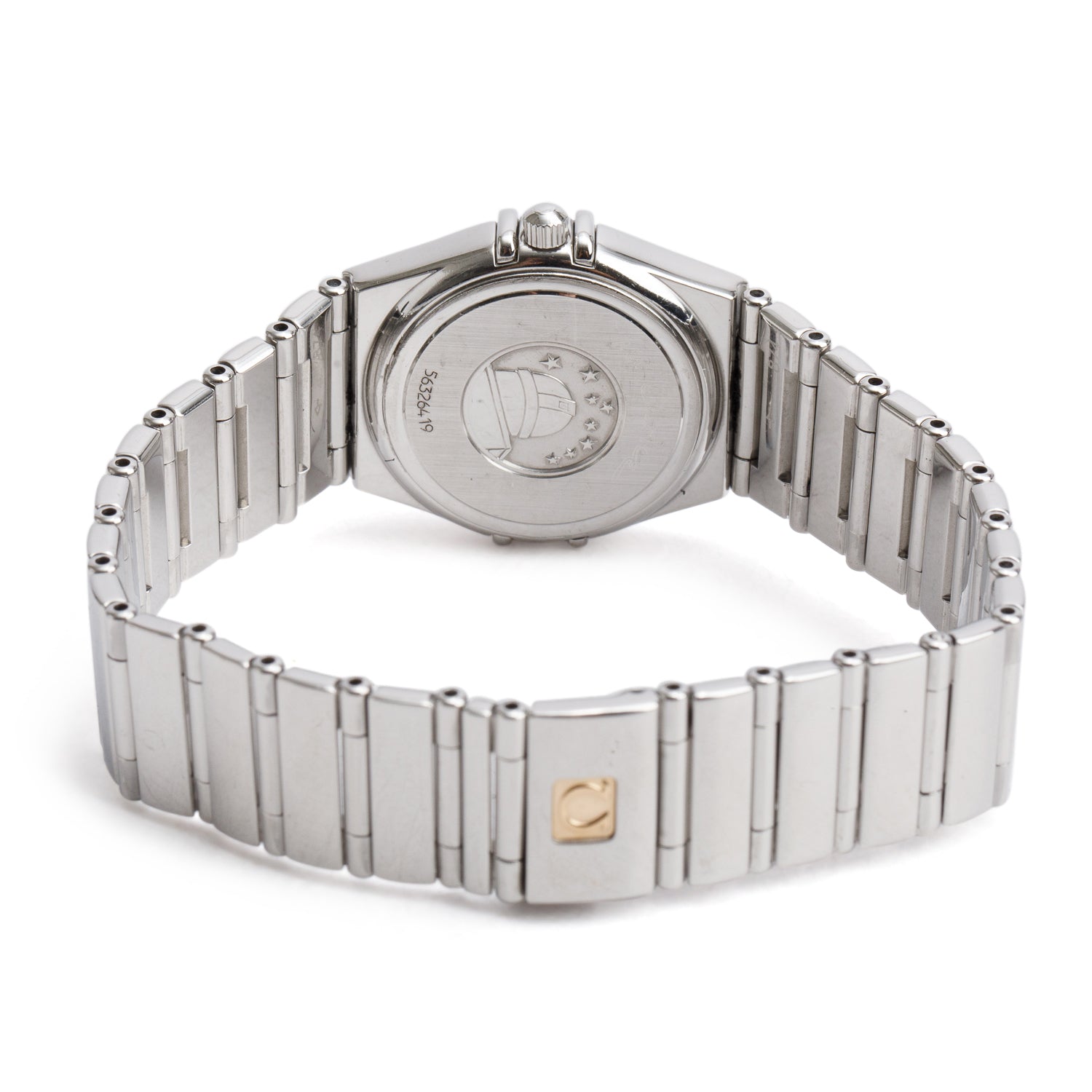 Omega Stainless Steel Constellation 25 MM Quartz Watch Pink Dial