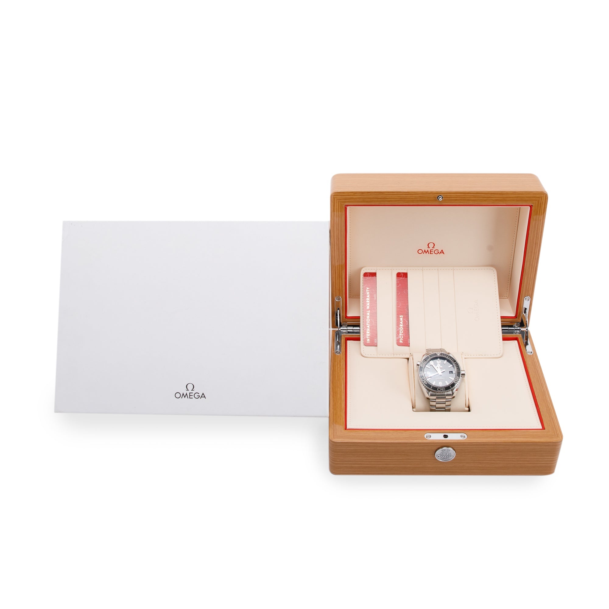 Omega Seamaster Planet Ocean Co-Axial Master Chronometer 43.5 MM Watch w/ Box & Papers