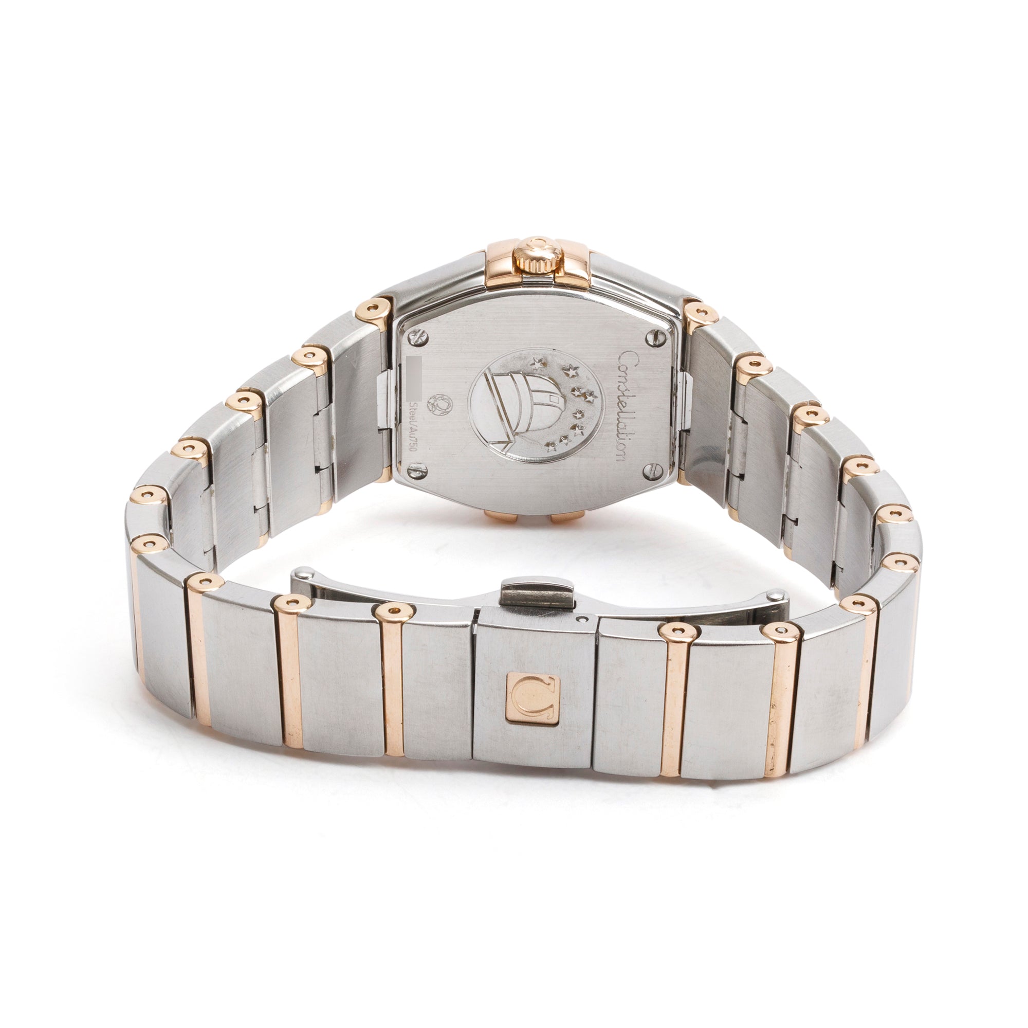Omega Stainless Steel & 18k Rose Gold Mother of Pearl Dial Constellation 24 MM Watch w/ Papers