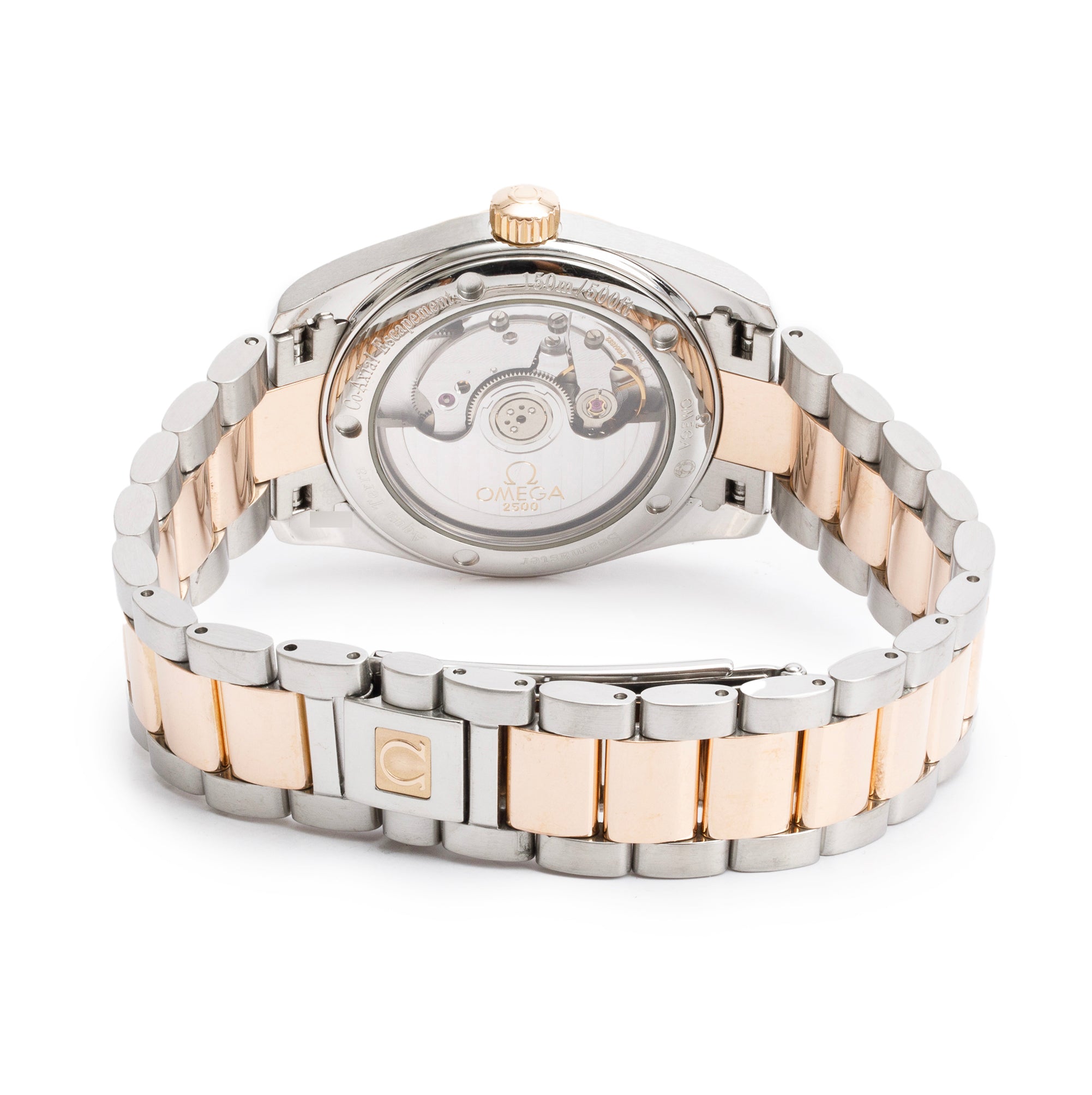 Omega Stainless Steel & 18k Rose Gold Seamaster Aqua Terra 150M 36 MM Co-Axial Chronometer Automatic Watch