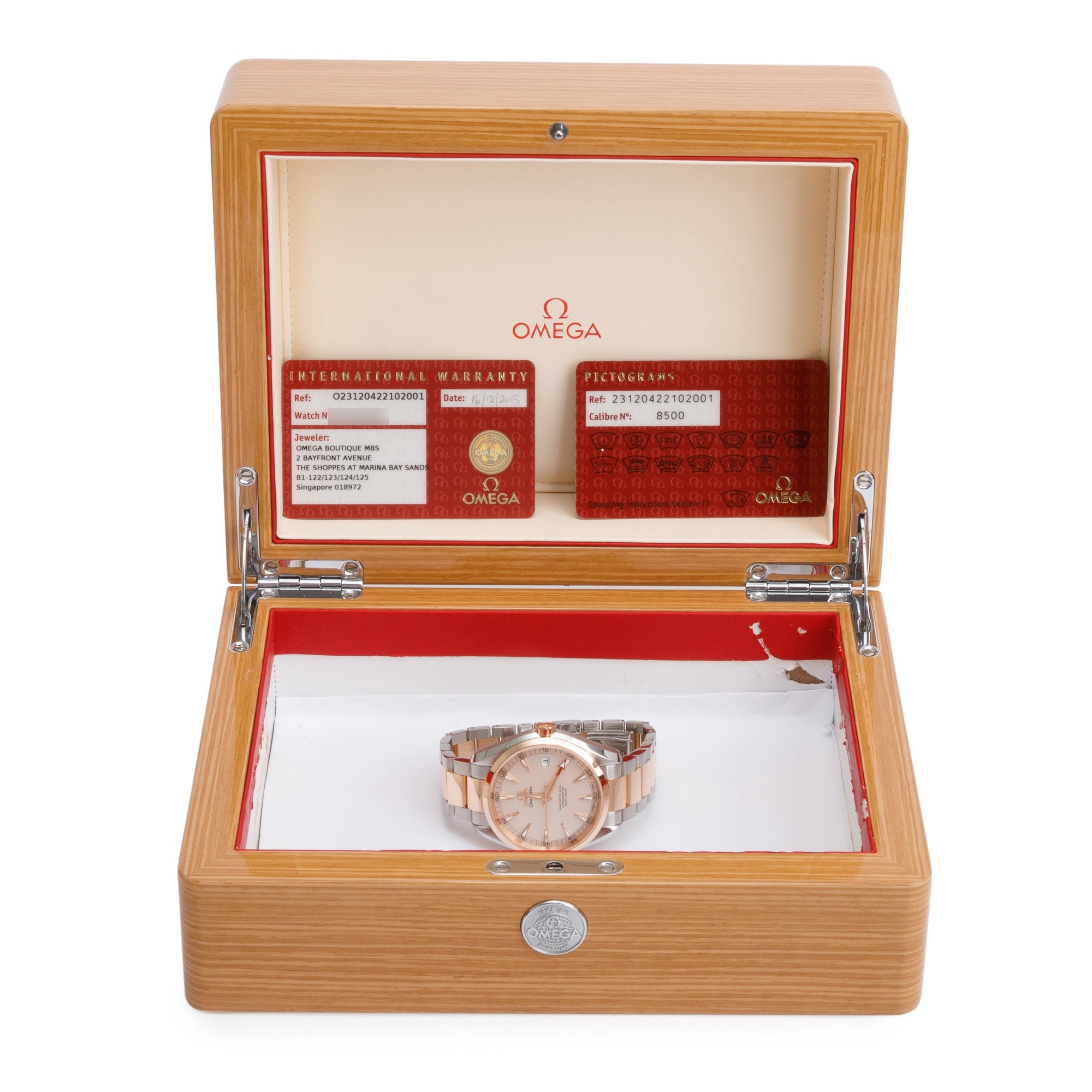 Omega Stainless Steel & 18k Rose Gold Seamaster Aqua Terra 150M 41.5 MM Master Co-Axial Chronometer Automatic Watch w/ Box & Papers