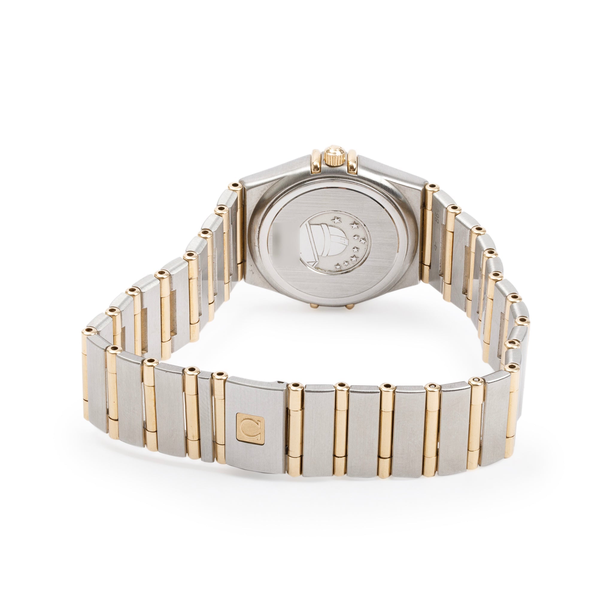 Omega Stainless Steel & 18k Yellow Gold Constellation 25 MM Quartz Watch w/ Box & Papers