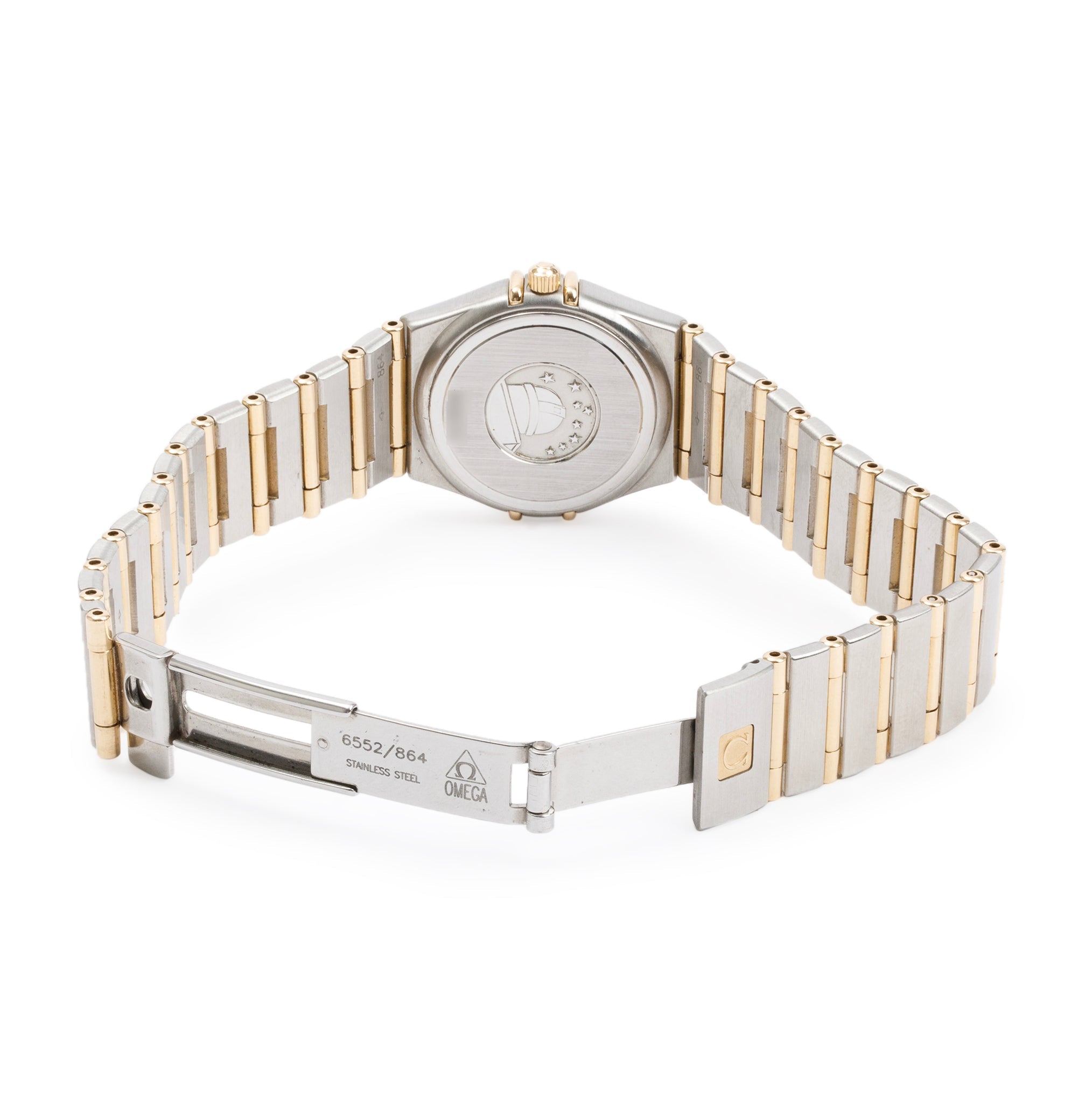 Omega Stainless Steel & 18k Yellow Gold Constellation 25 MM Quartz Watch w/ Box & Papers