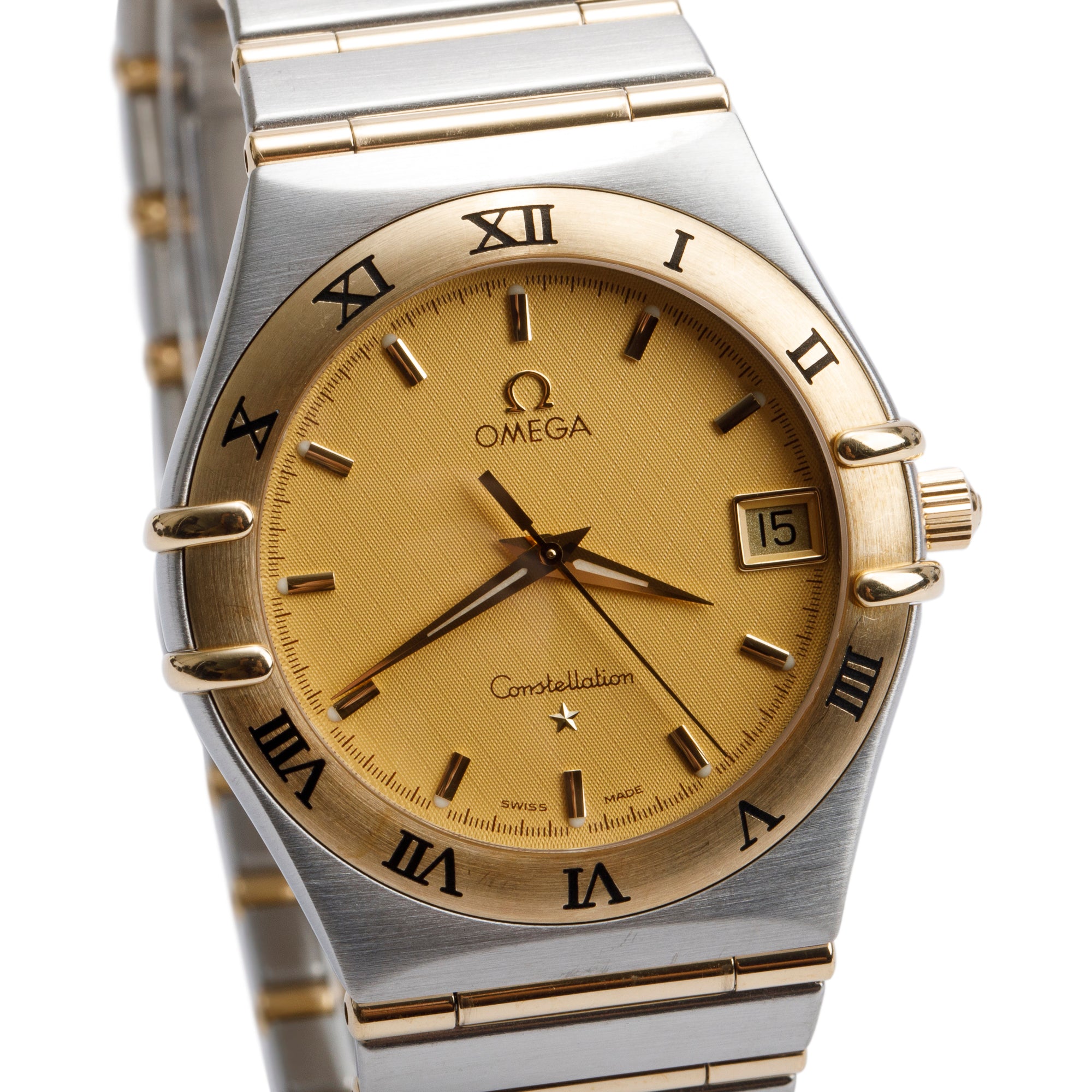 Omega Stainless Steel & 18k Yellow Gold Constellation 33.5 MM Quartz Watch w/ Papers