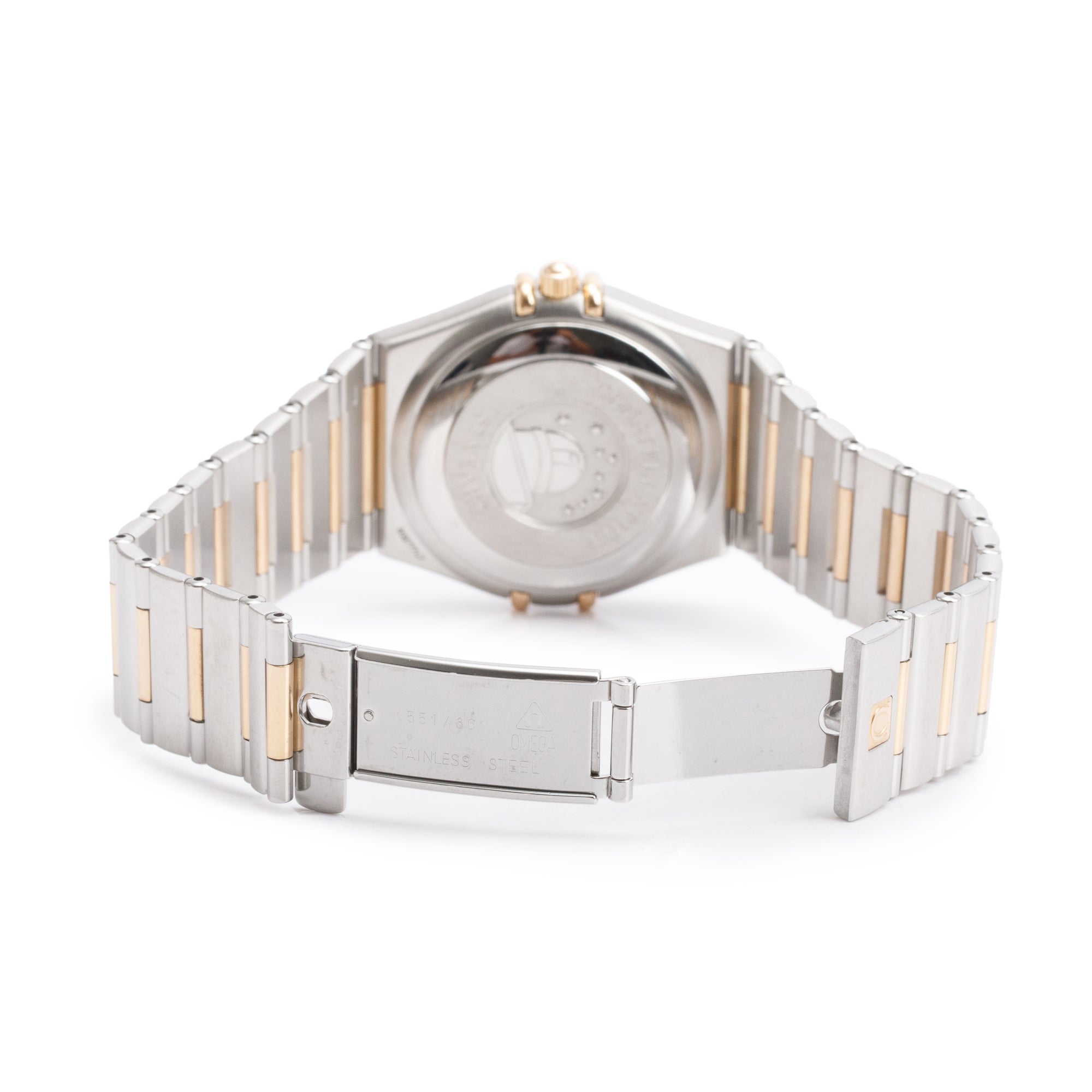 Omega Stainless Steel & 18k Yellow Gold Constellation 35.5 MM Diamond Dial Automatic Watch w/ Box & Papers