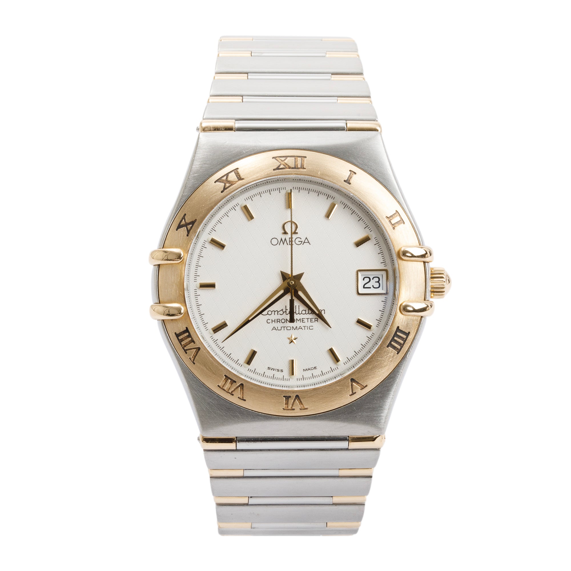 Omega Stainless Steel & 18k Yellow Gold Constellation Chronometer 35 MM Automatic Watch