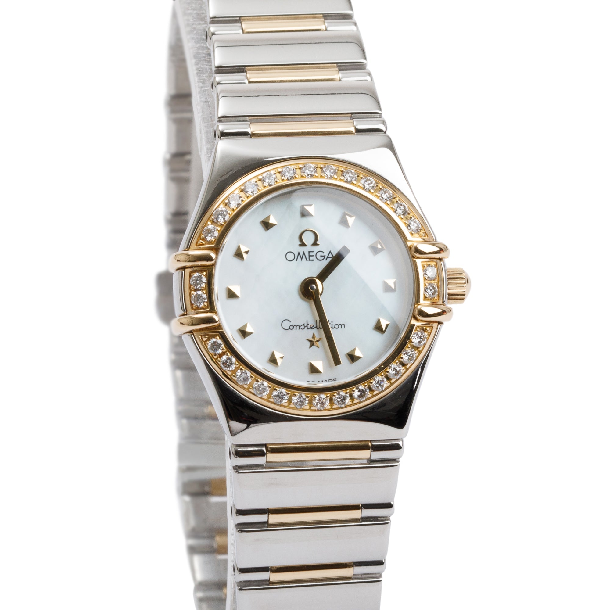 Omega Stainless Steel & 18k Yellow Gold Constellation My Choice 23 MM Diamond Bezel Watch w/ Box & Papers