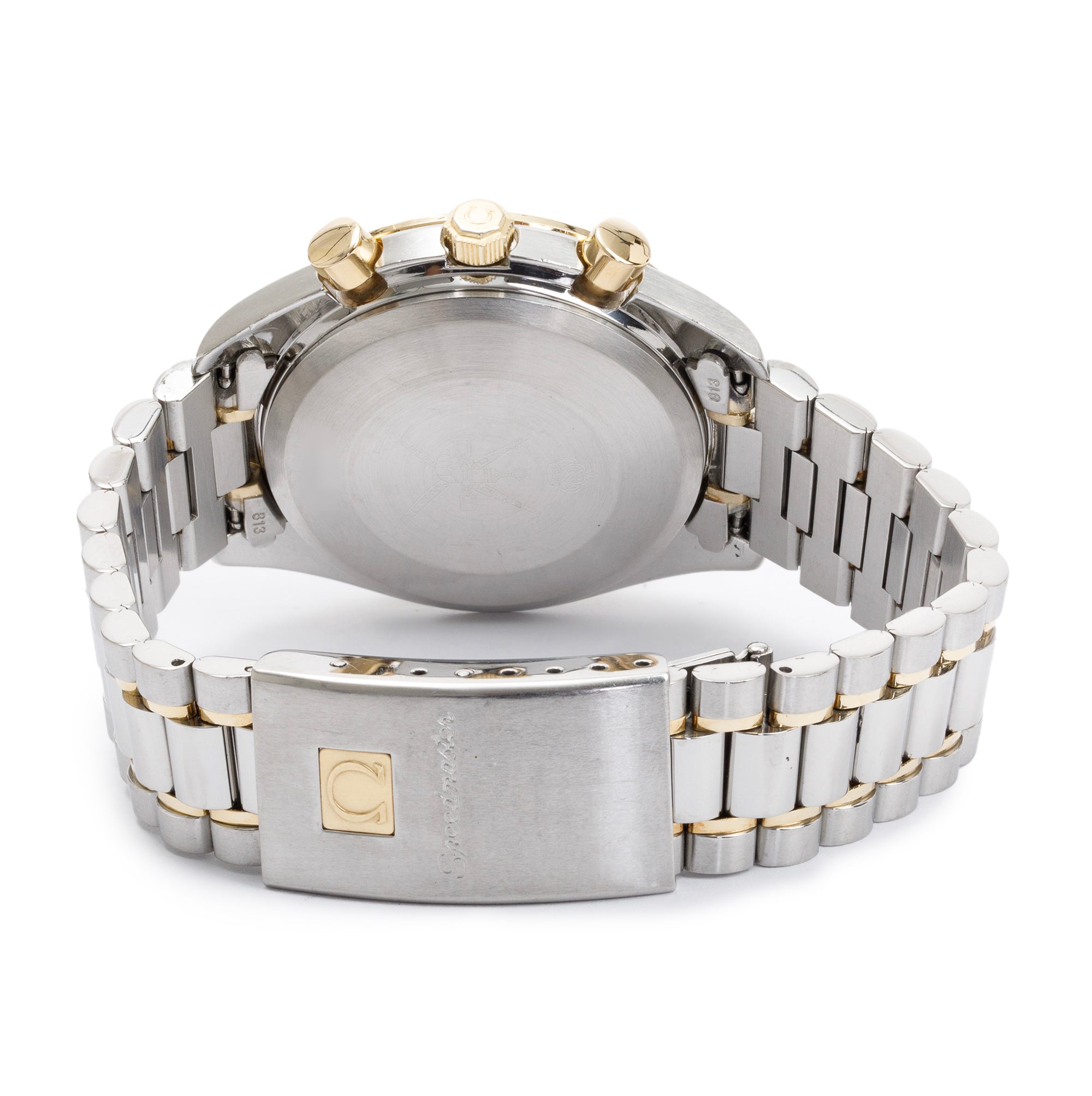 Omega Stainless Steel & 18k Yellow Gold Speedmaster Date 39 MM Automatic Chronograph Watch