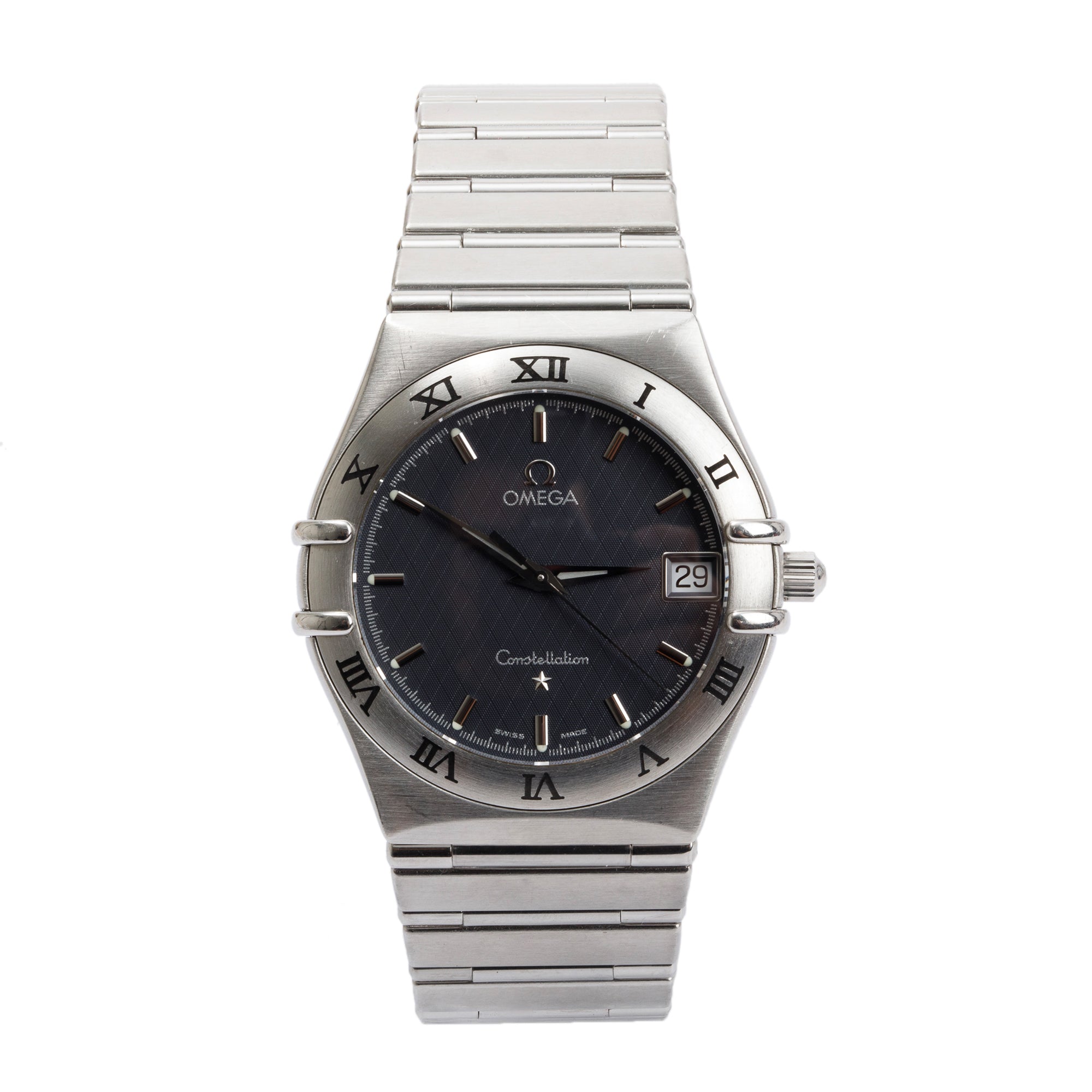 Omega Stainless Steel Constellation 34 MM Quartz Watch w/ Box & Papers