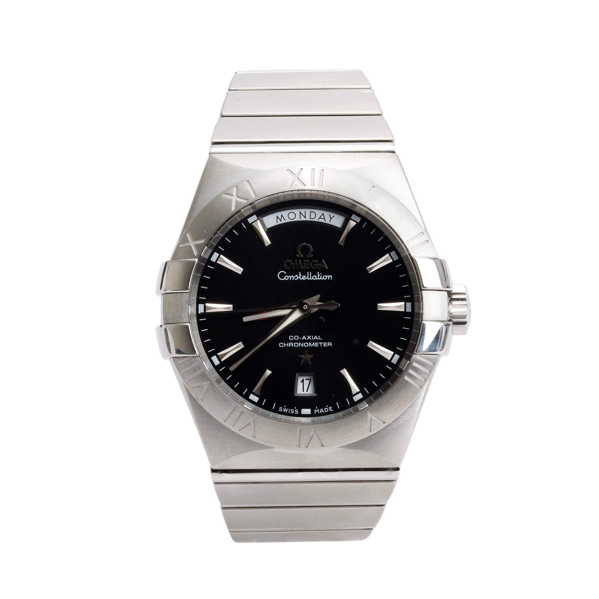 Omega Stainless Steel Constellation Day-Date 38 MM Co-Axial