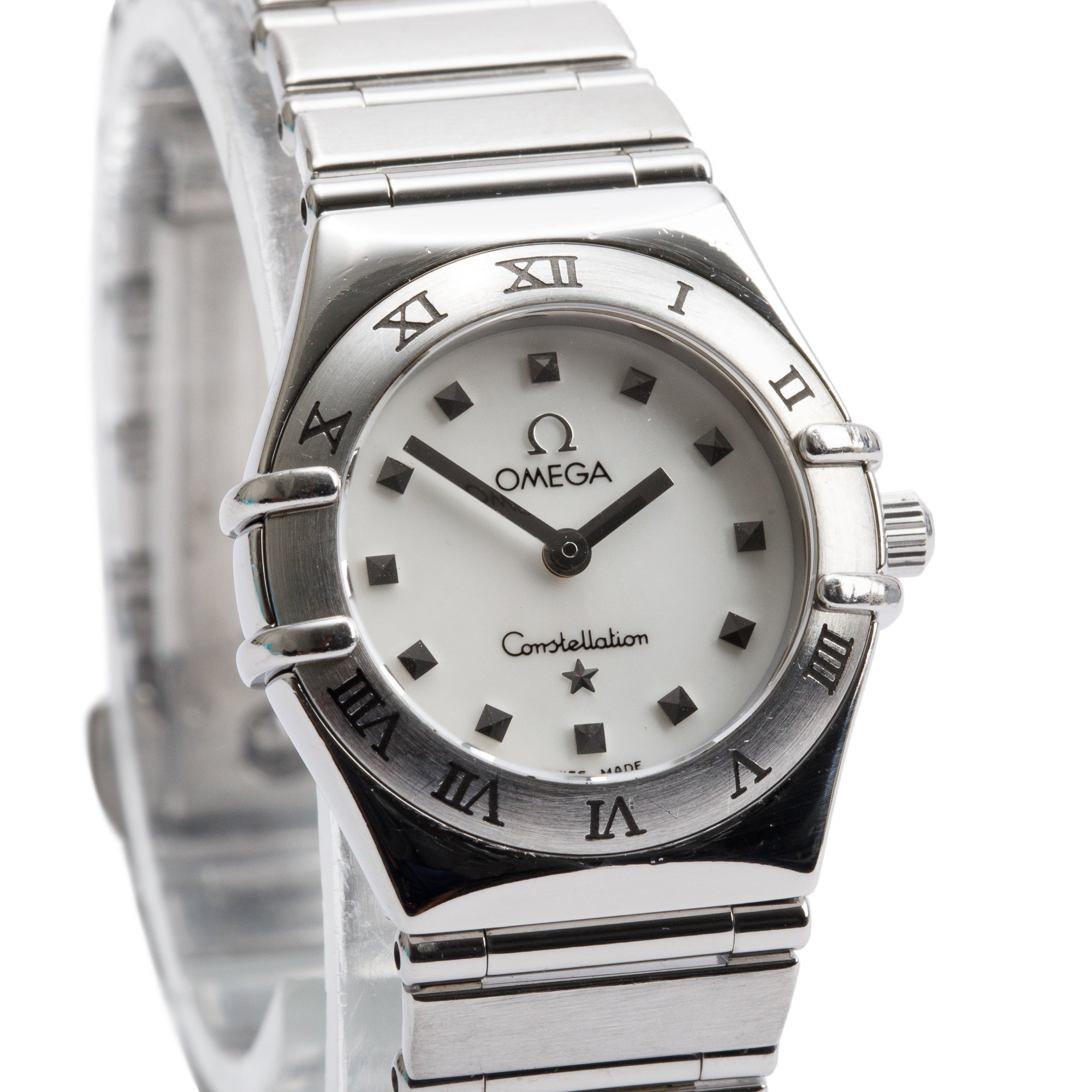 Omega Stainless Steel Constellation My Choice 23 MM Mother of Pearl Bezel Watch