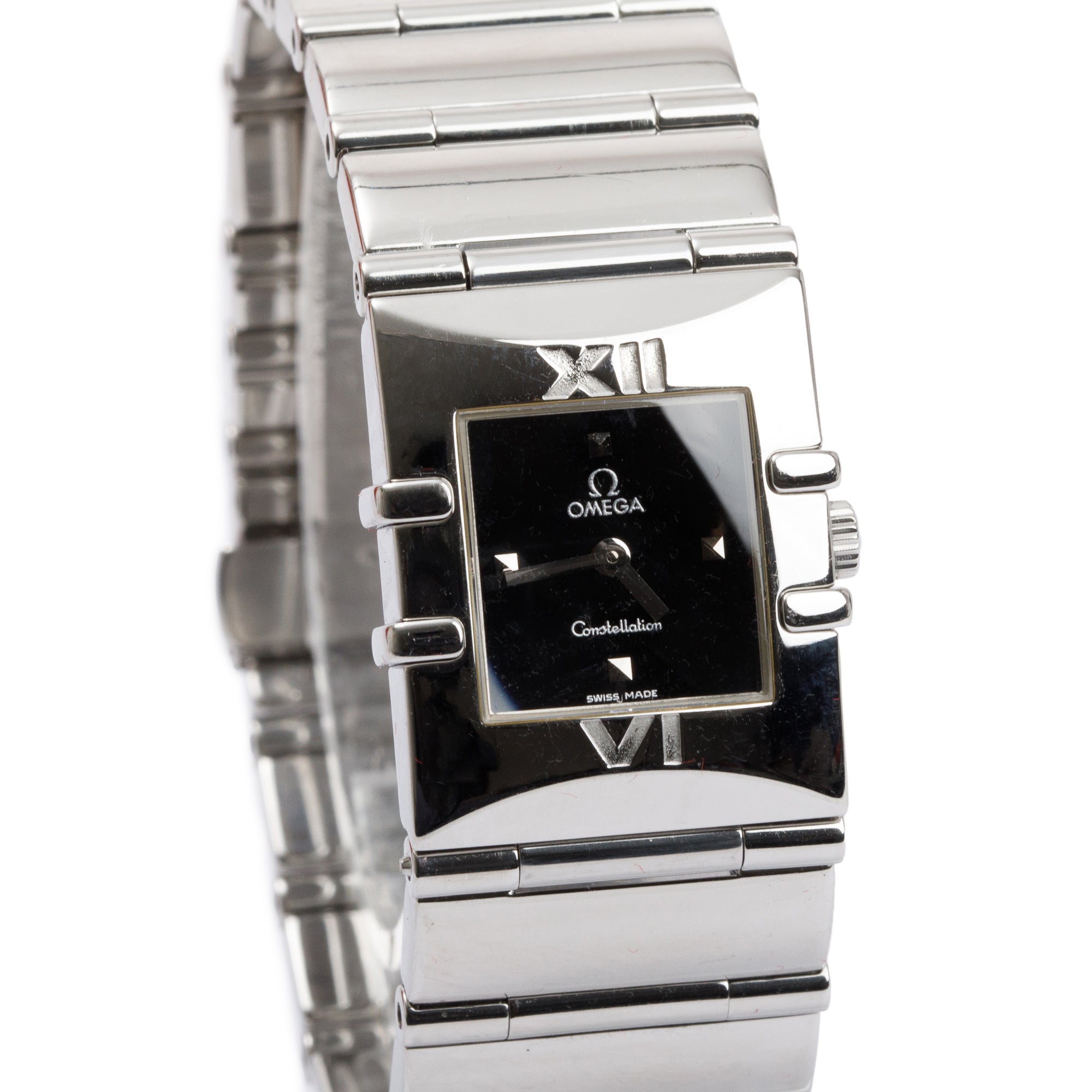 Omega Stainless Steel Constellation Quardra 19 MM Watch w/ Box & Papers