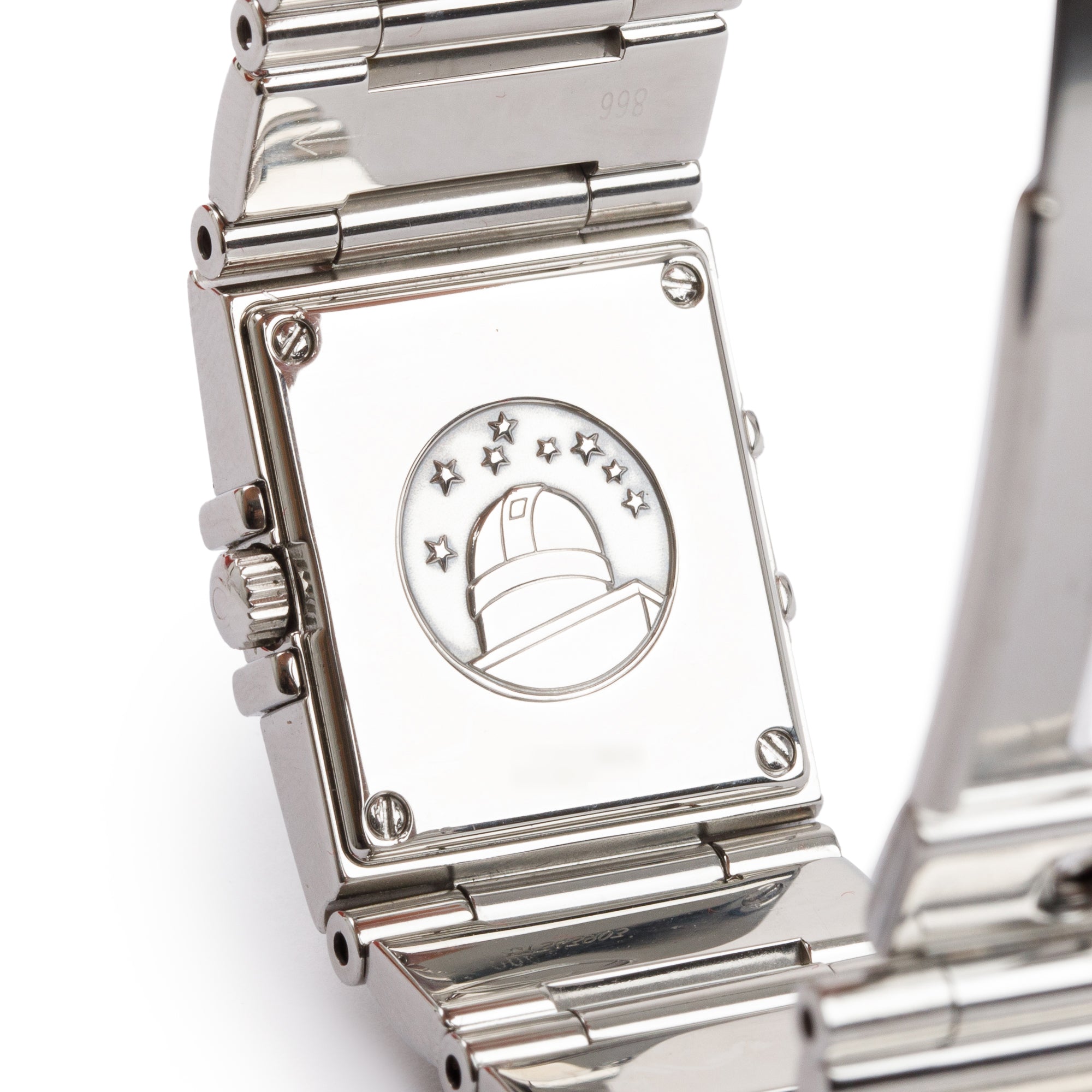 Omega Stainless Steel Constellation Quardra 19 MM Watch w/ Box & Papers