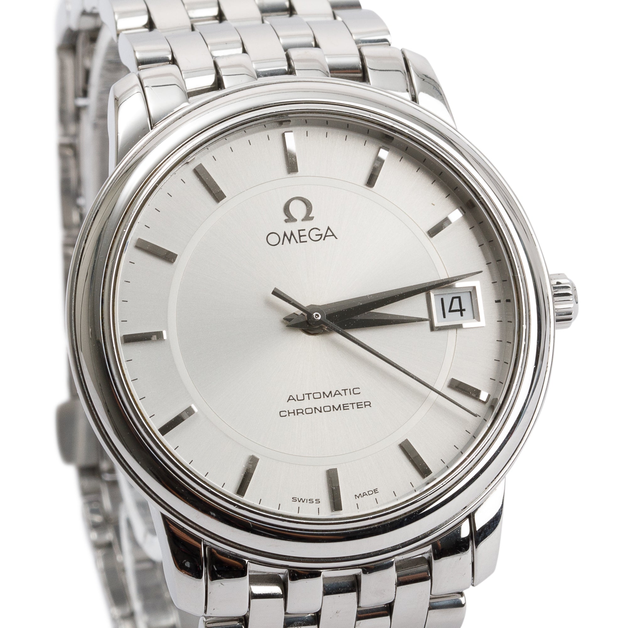 Omega Stainless Steel De Ville Prestige 34.7 MM Automatic Watch w/ Box & Papers