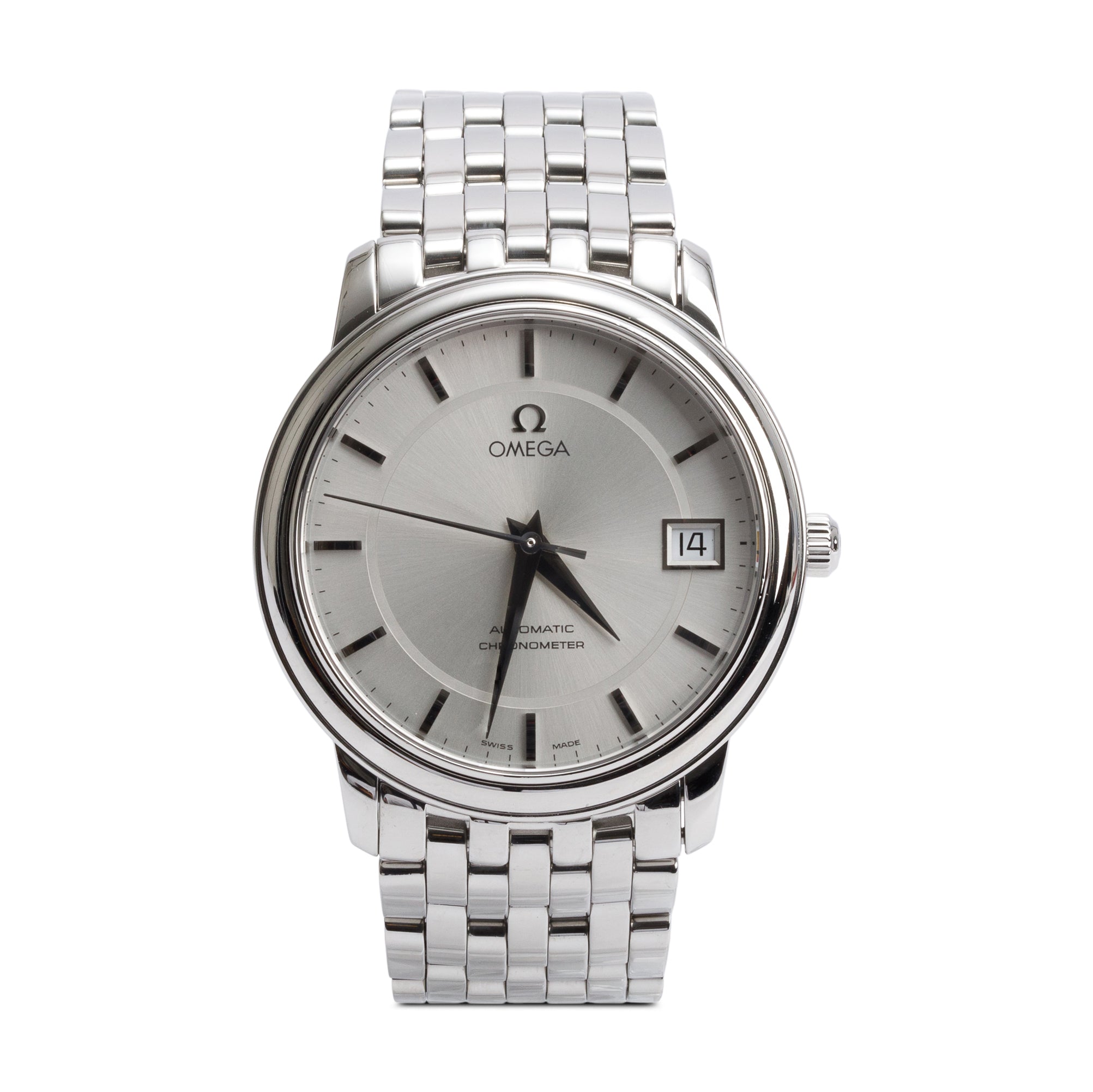 Omega Stainless Steel De Ville Prestige 34.7 MM Automatic Watch w/ Box & Papers