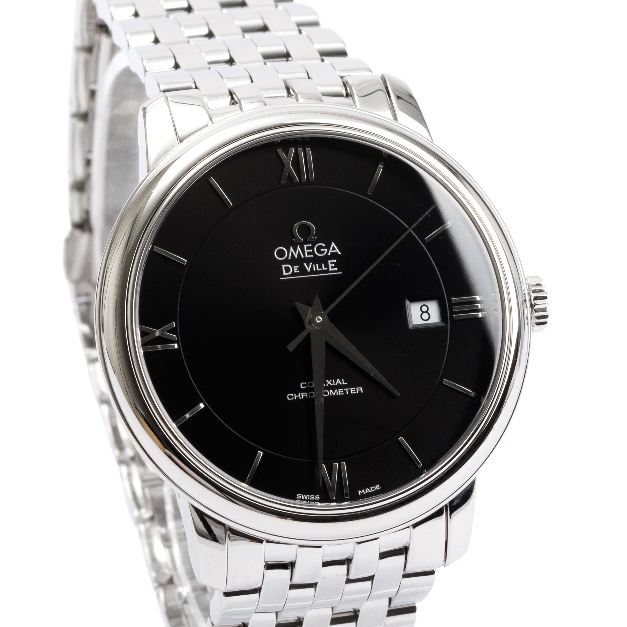 Omega Stainless Steel De Ville Prestige 39.5 MM Automatic Watch w/ Box & Papers