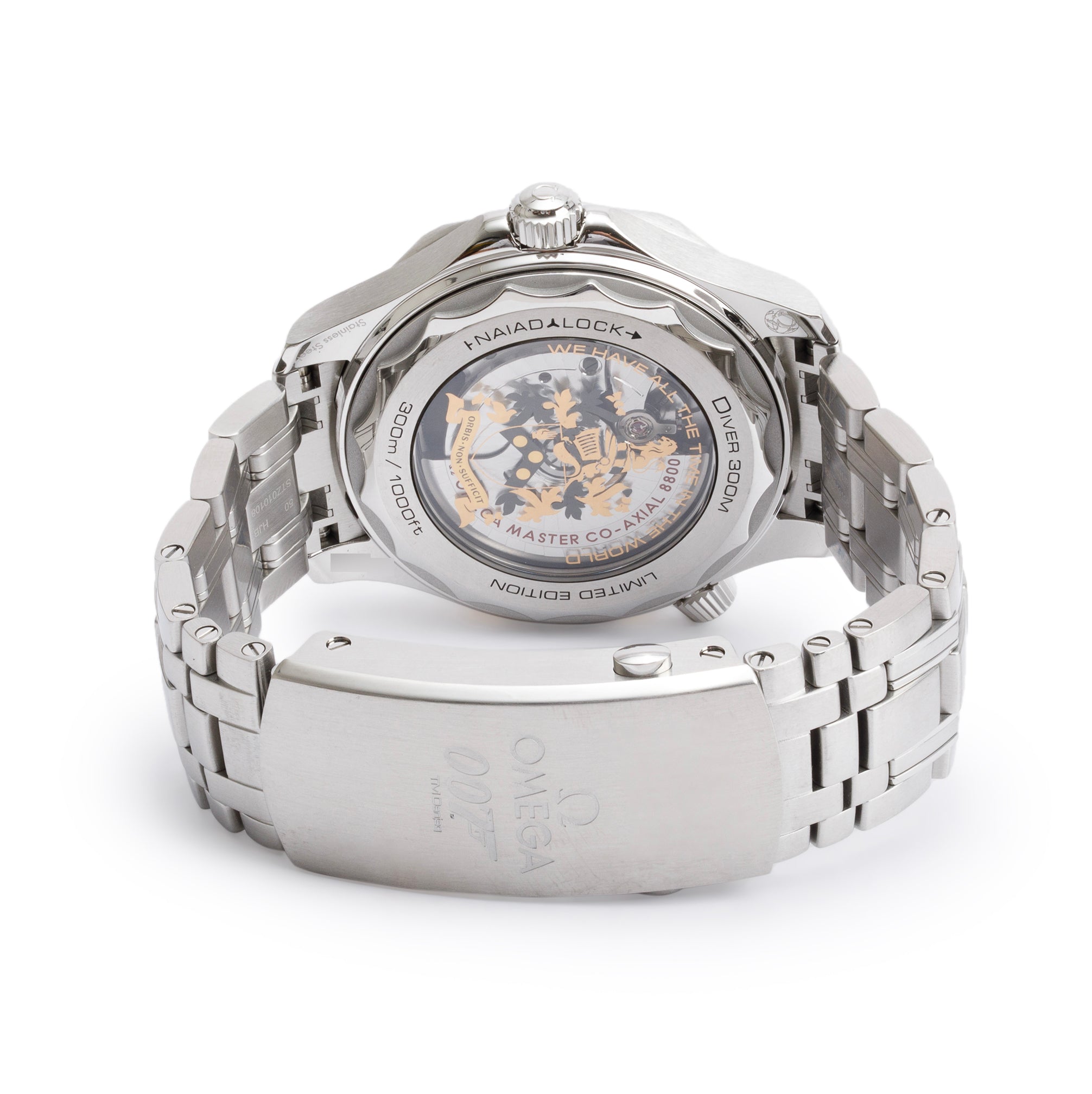 Omega Stainless Steel James Bond Seamaster 300 Master Co-Axial Master Chronometer 42 MM Automatic Watch w/ Box & Papers