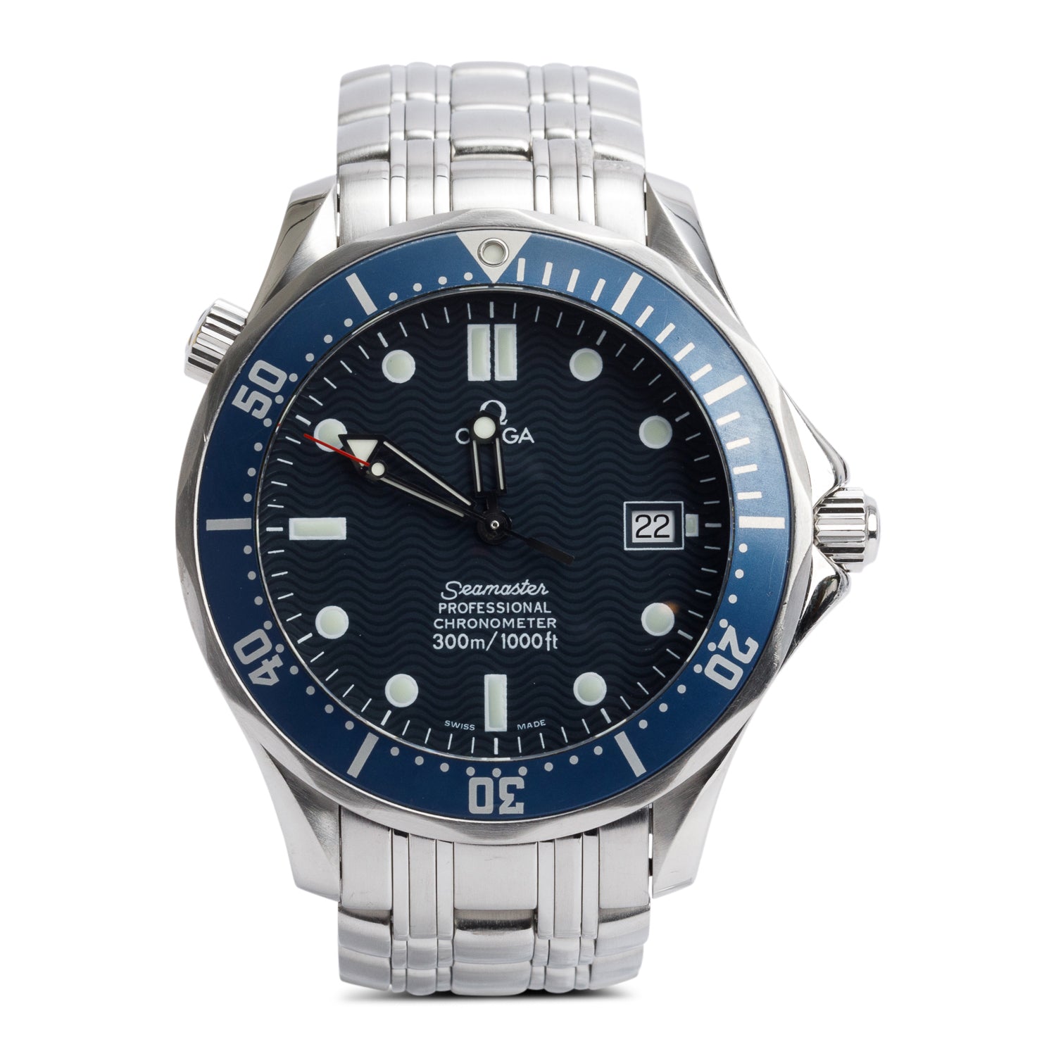 Omega Stainless Steel James Bond Seamaster Diver 300M 41 MM Automatic Watch w/ Box & Papers