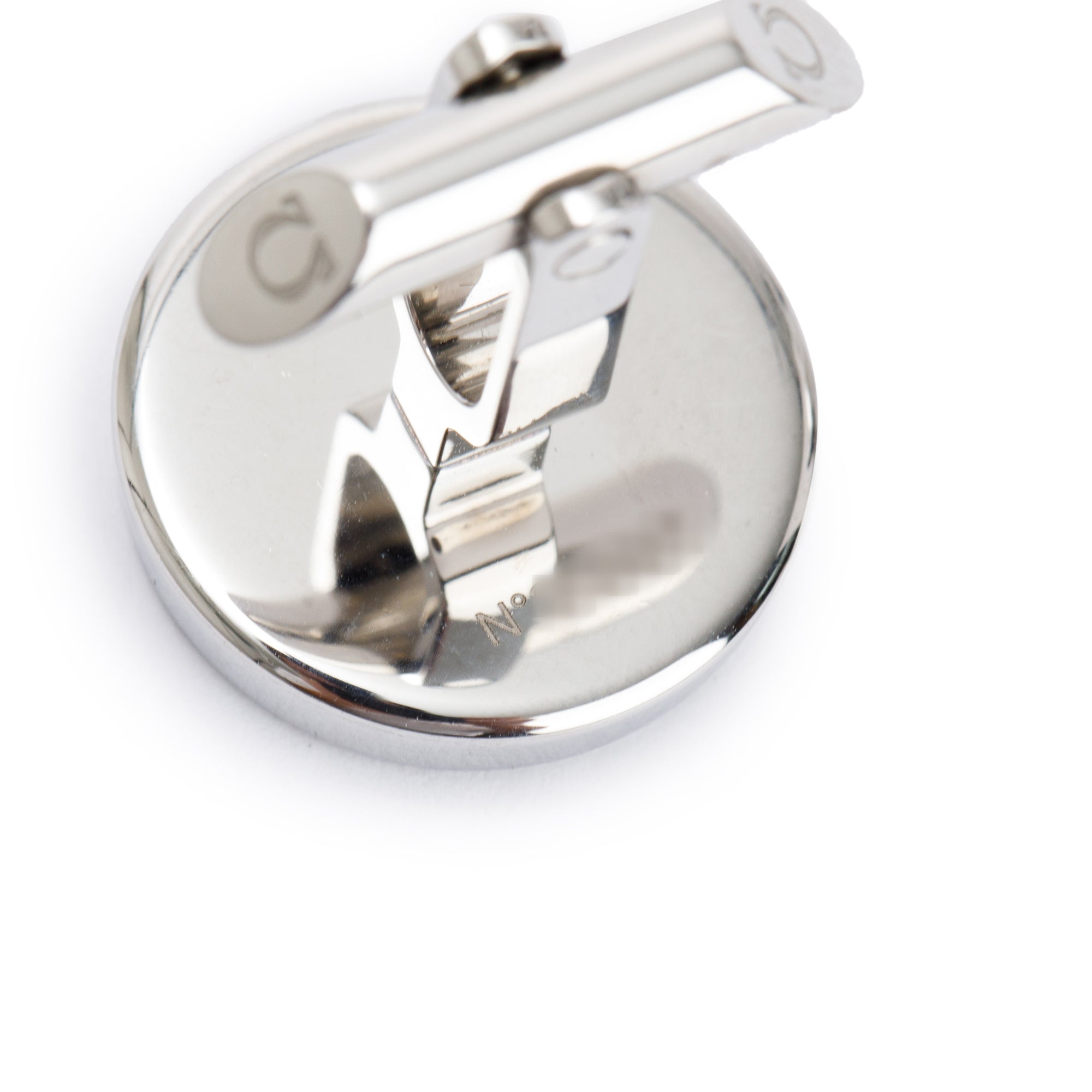 Omega Stainless Steel & Prussian Blue Resin Cufflinks w/ Box & Certificate