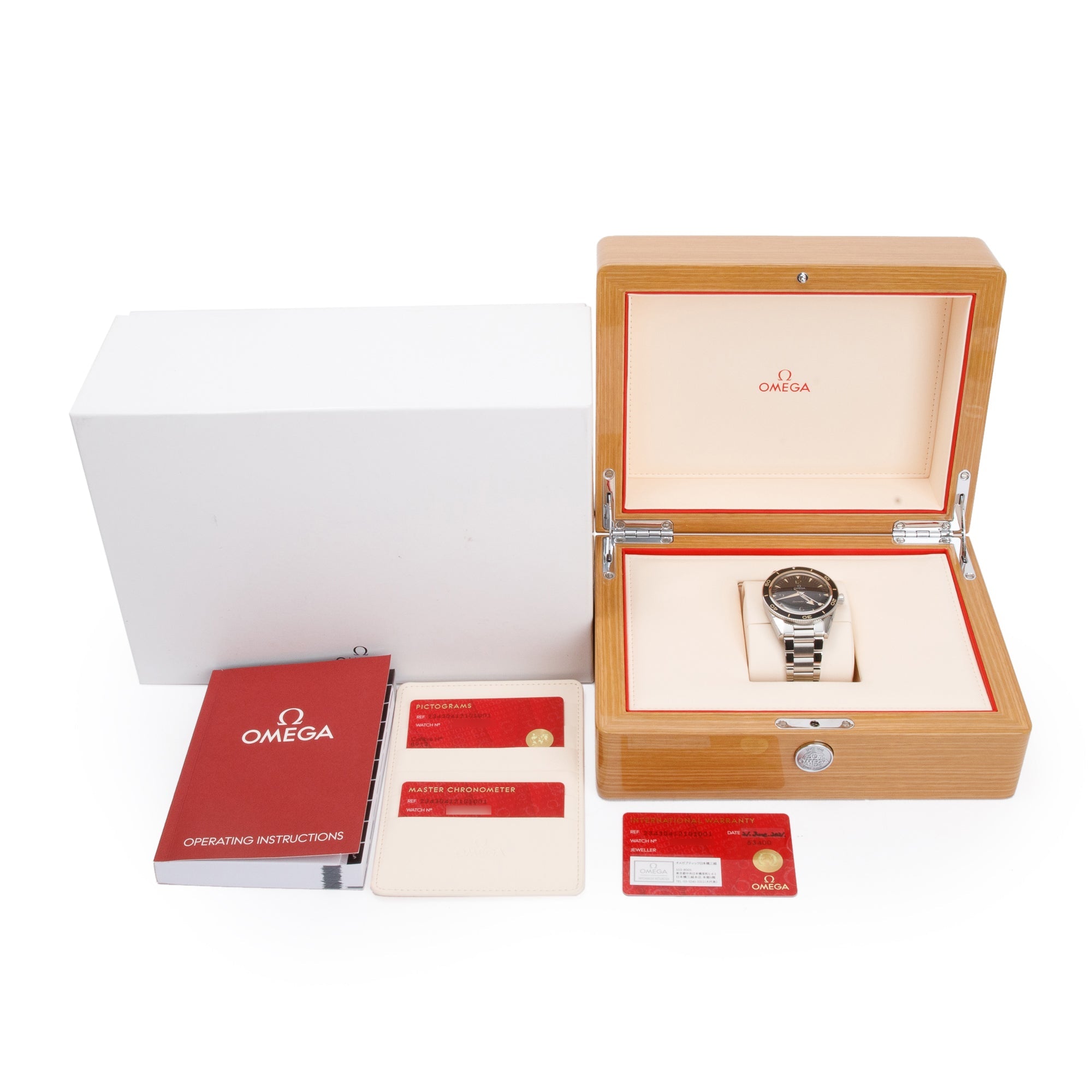 Omega Stainless Steel Seamaster 300 Co-Axial Master Chronometer 41MM Automatic Watch w/ Box & Papers