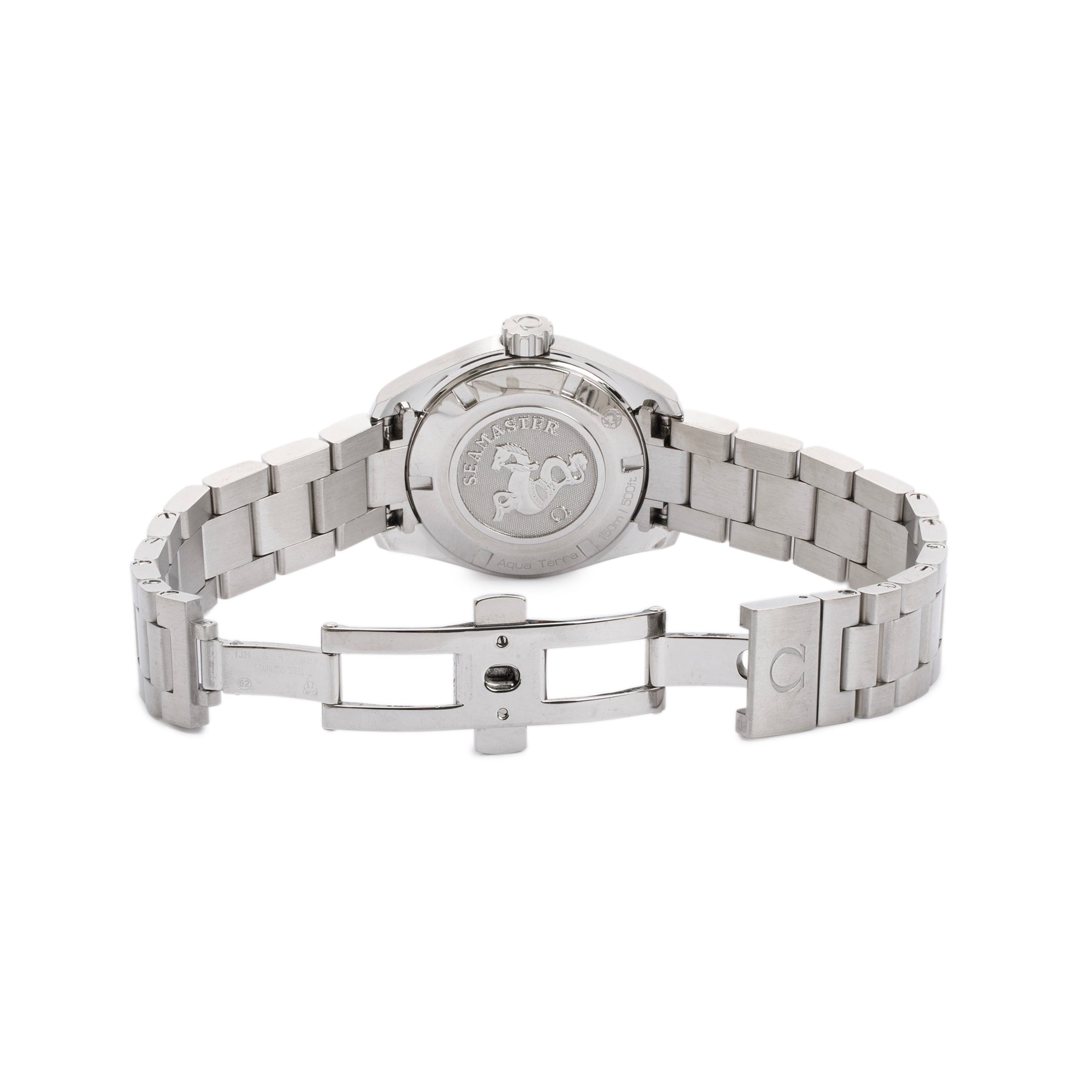 Omega Stainless Steel Seamaster Aqua Terra 150M 30MM Quartz Watch w/ Box & Papers