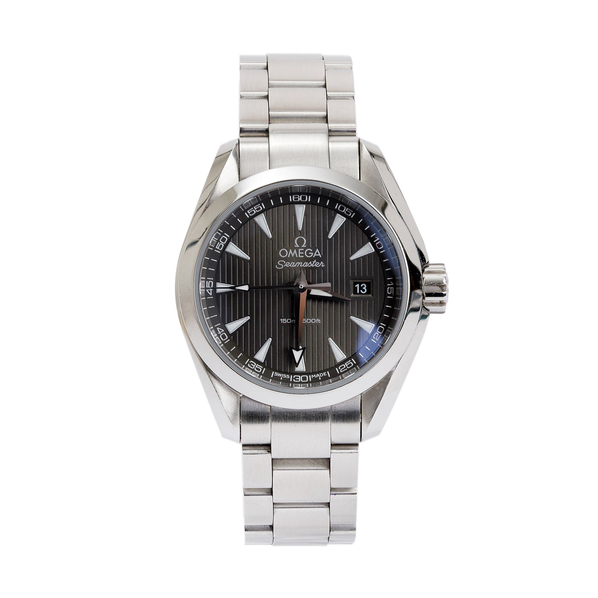 Omega Stainless Steel Seamaster Aqua Terra 150M 30MM Quartz Watch w/ Box & Papers