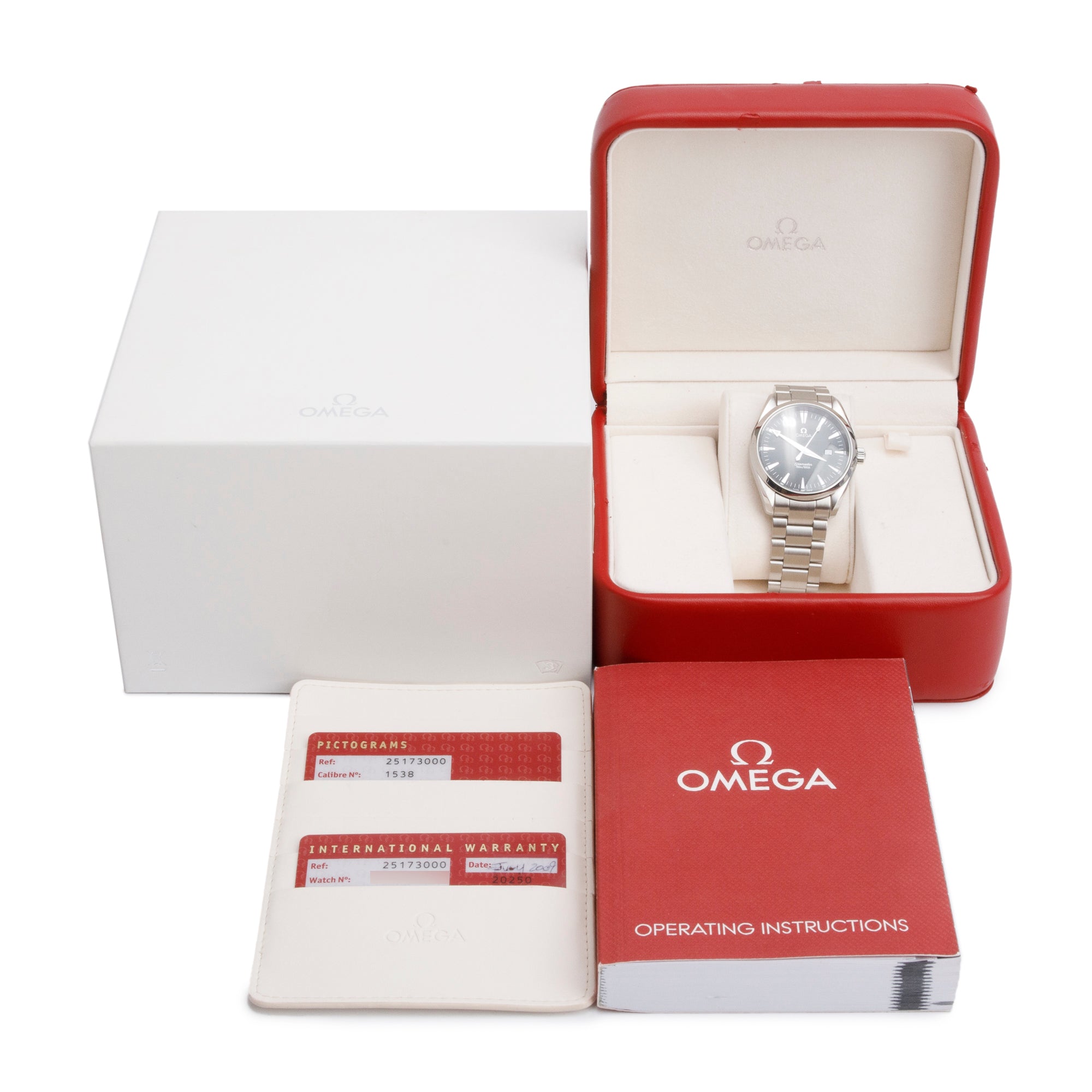 Omega Stainless Steel Seamaster Aqua Terra 150M 39 MM Quartz Watch w/ Box & Papers