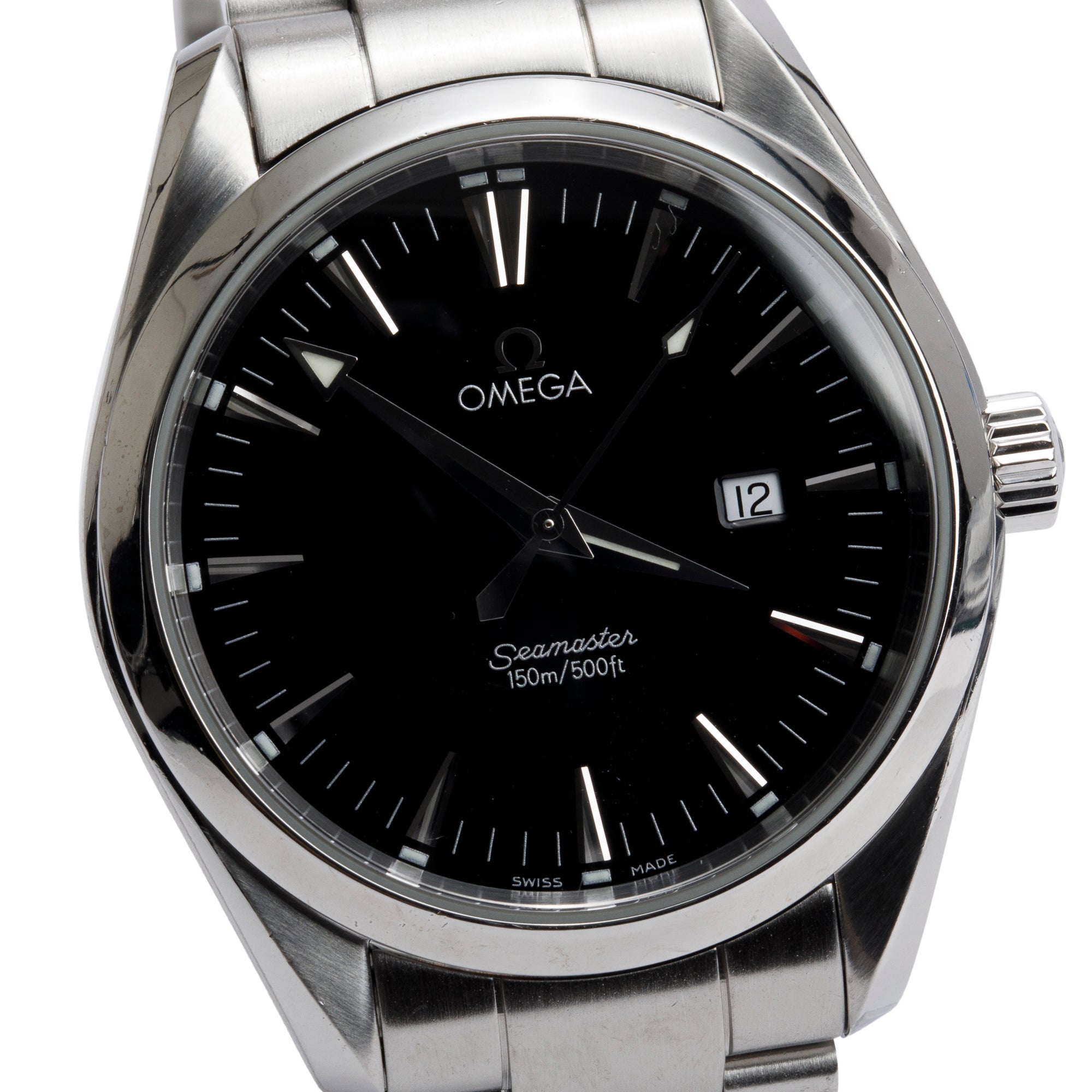 Omega Stainless Steel Seamaster Aqua Terra 150M 39 MM Quartz Watch w/ Box & Papers