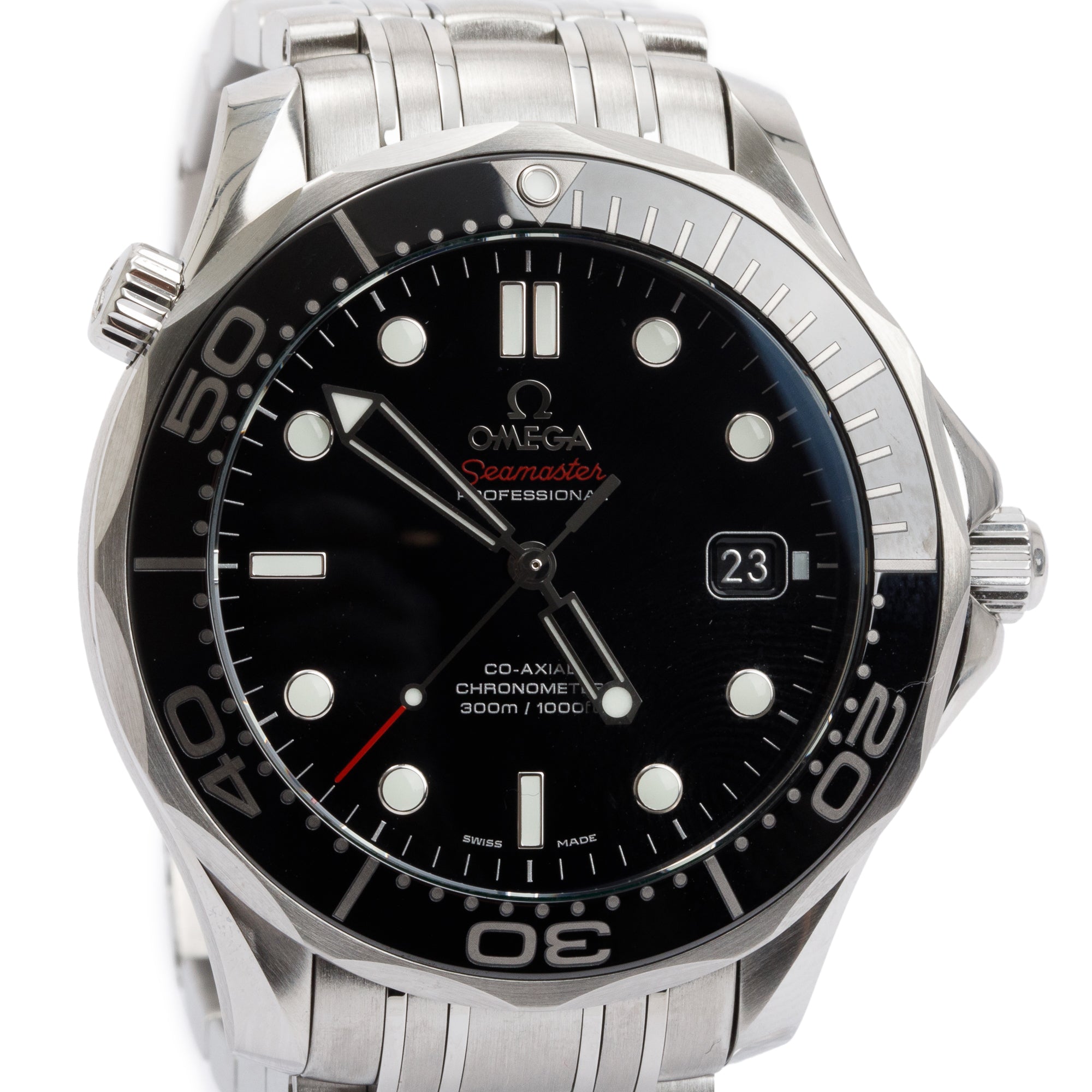 Omega Stainless Steel Seamaster Diver 300M Co-Axial Chronometer 41 MM Watch w/ Box & Papers