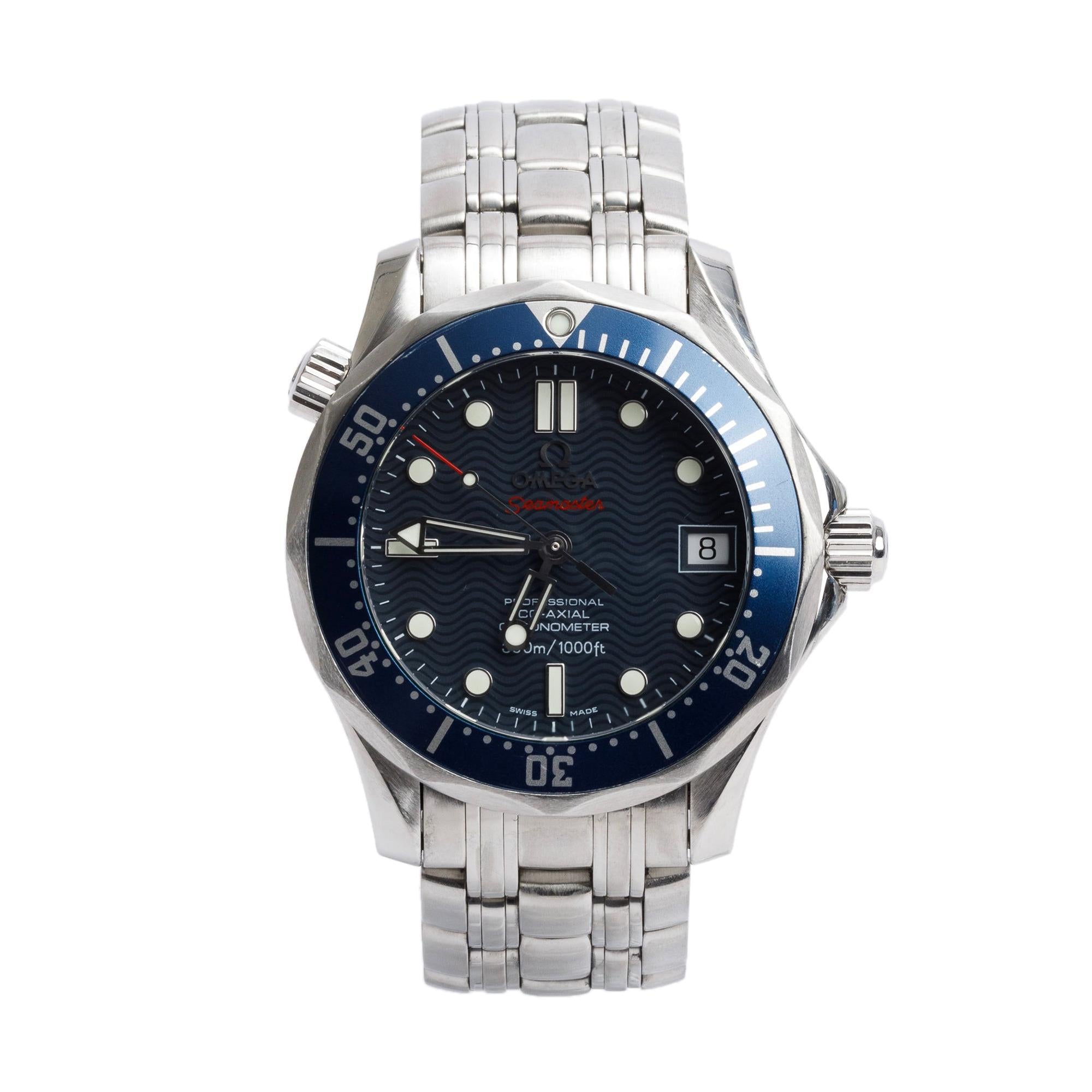 Omega Stainless Steel Seamaster Diver 300M Profesional Co-Axial Chronometer 36.25 MM Automatic Watch w/ Box & Papers