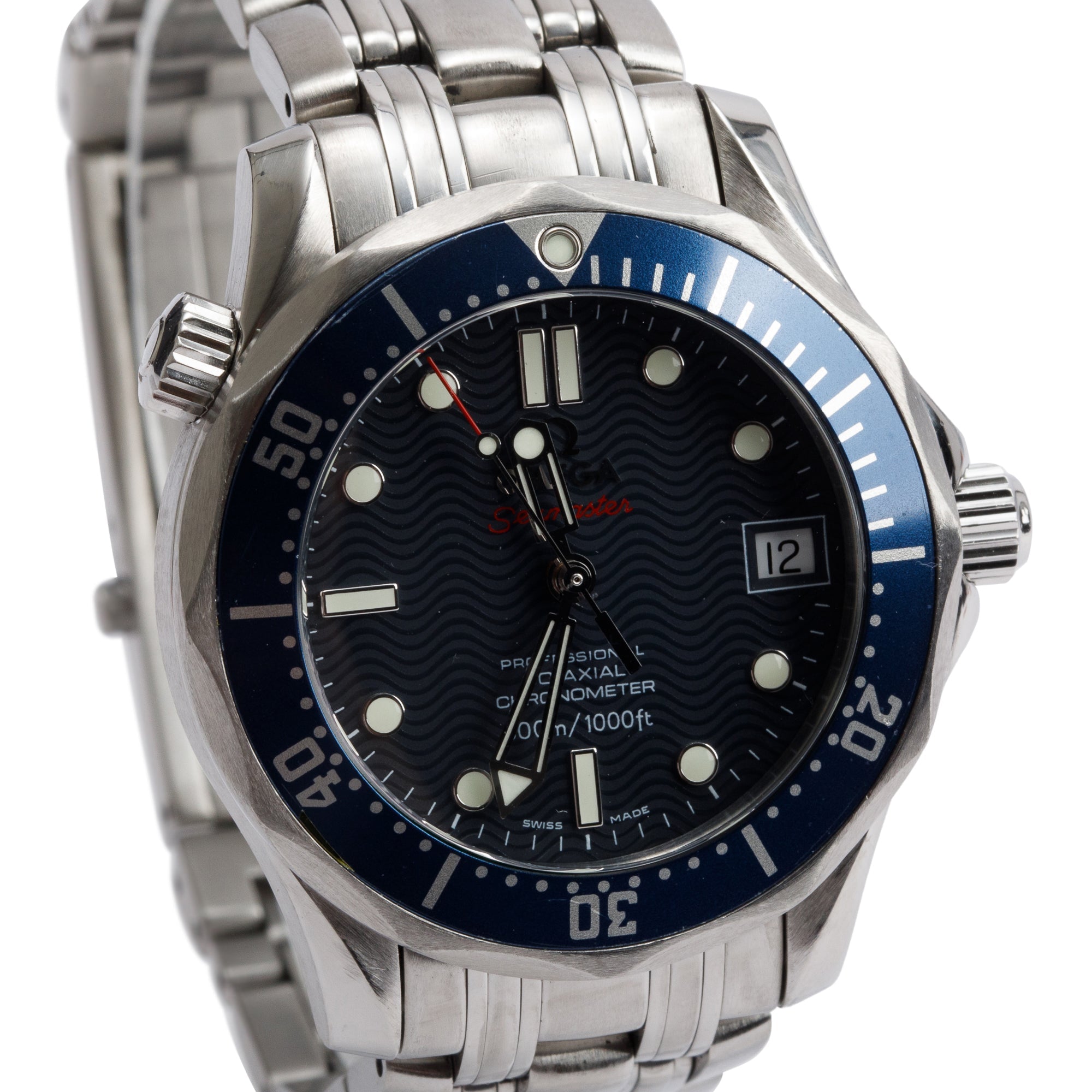 Omega Stainless Steel Seamaster Diver Professional 300M Co-Axial Chronometer 36 MM Watch w/ Box & Papers