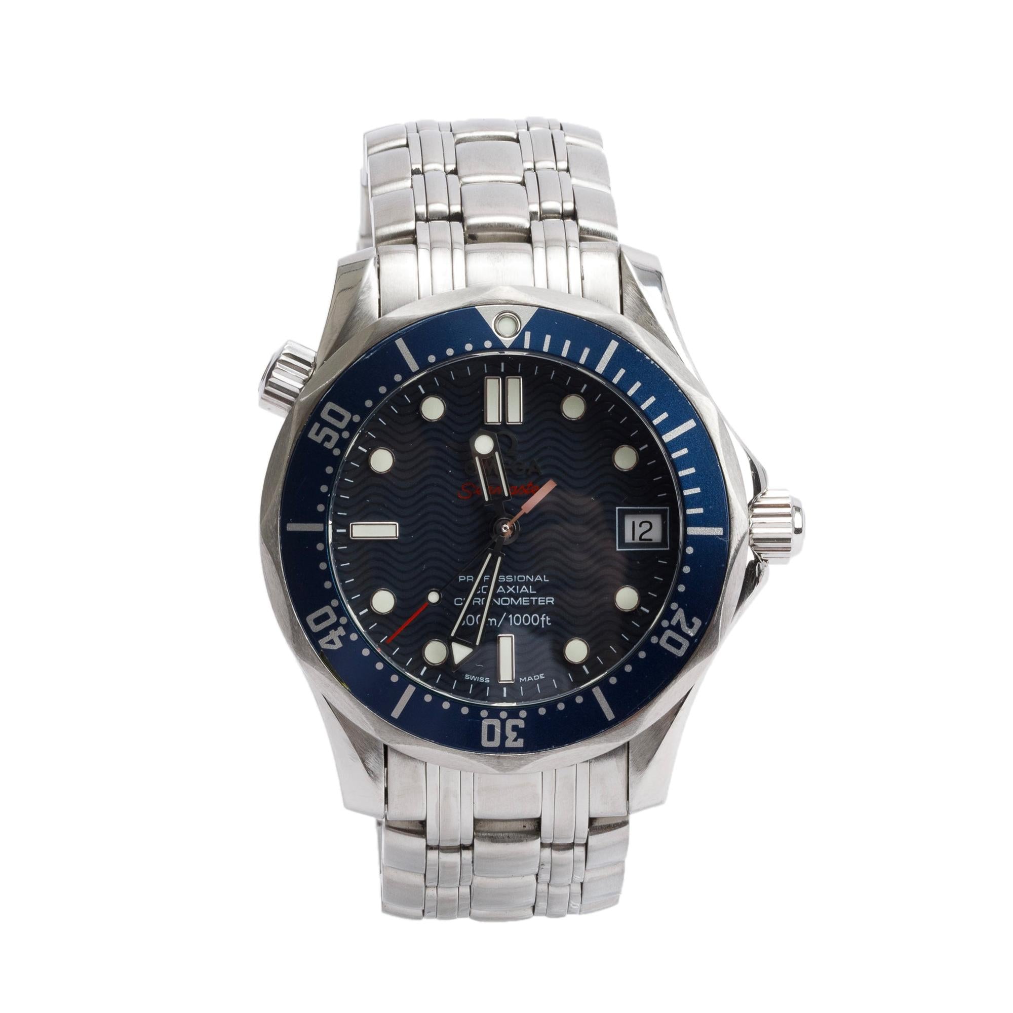 Omega Stainless Steel Seamaster Diver Professional 300M Co-Axial Chronometer 36 MM Watch w/ Box & Papers